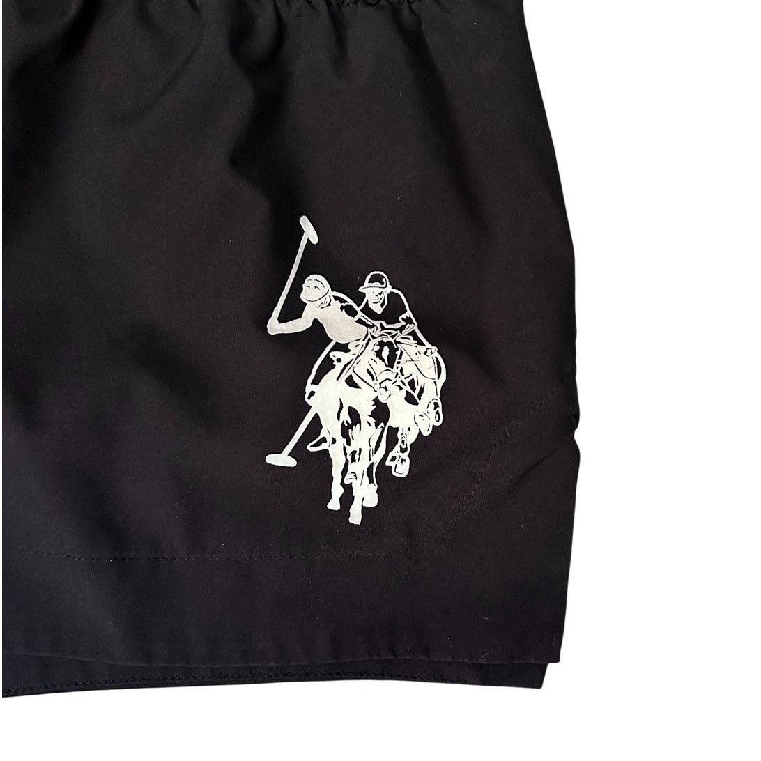 U.S. Polo Assn. U.S. Polo Assn Black Women's Shorts - Sz M - Elastic Waist Size 28" / US 6 / IT 42 - 4 Thumbnail