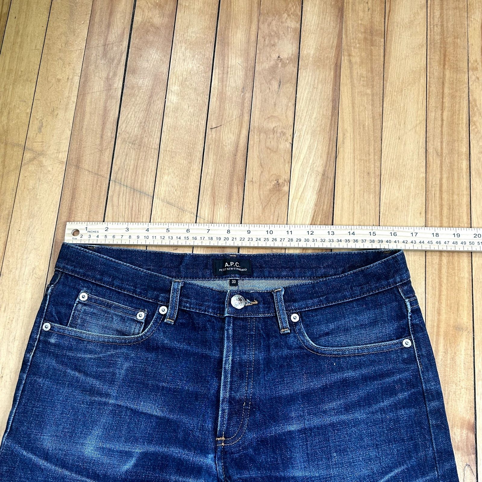 Vintage APC Selvedge Red Line Raw Denim Jeans Size 33 Size US 33 - 6 Thumbnail