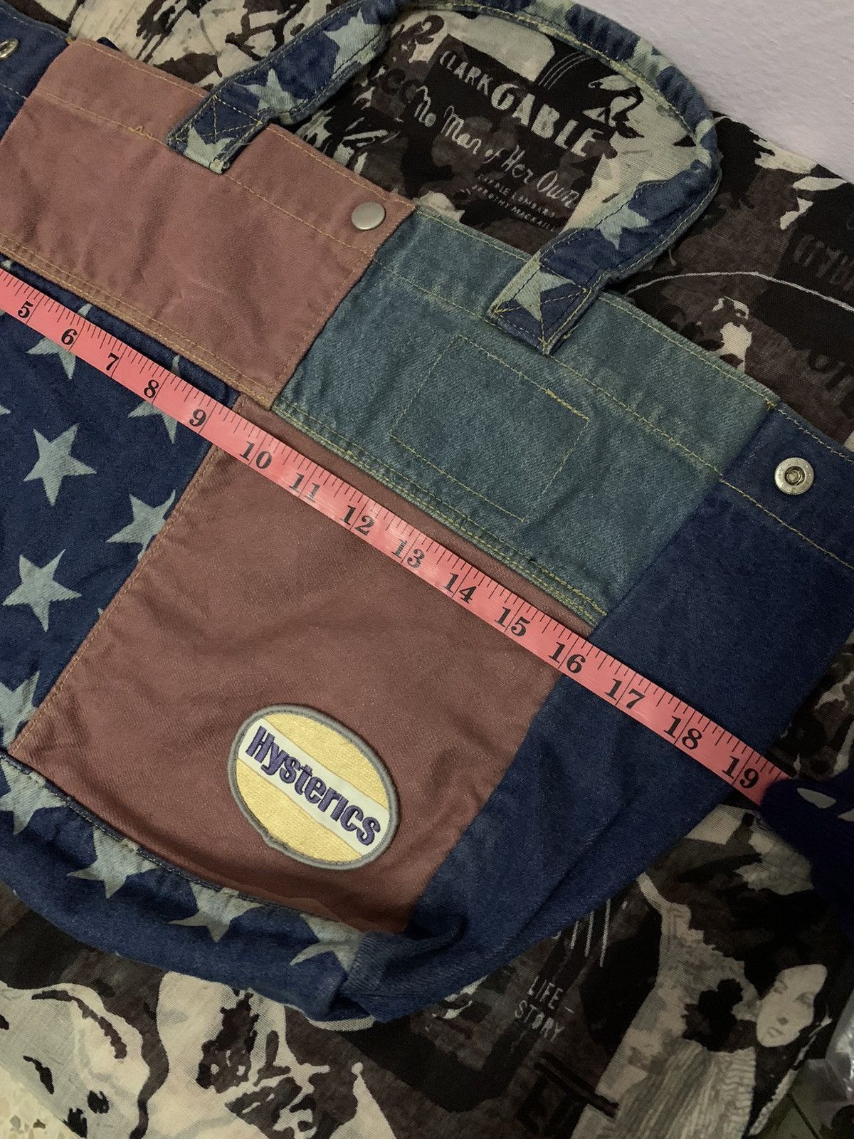 Hysteric Glamour 💥Hysteric Glamour Denim Patchwork Tote Bag Size ONE SIZE - 7 Thumbnail