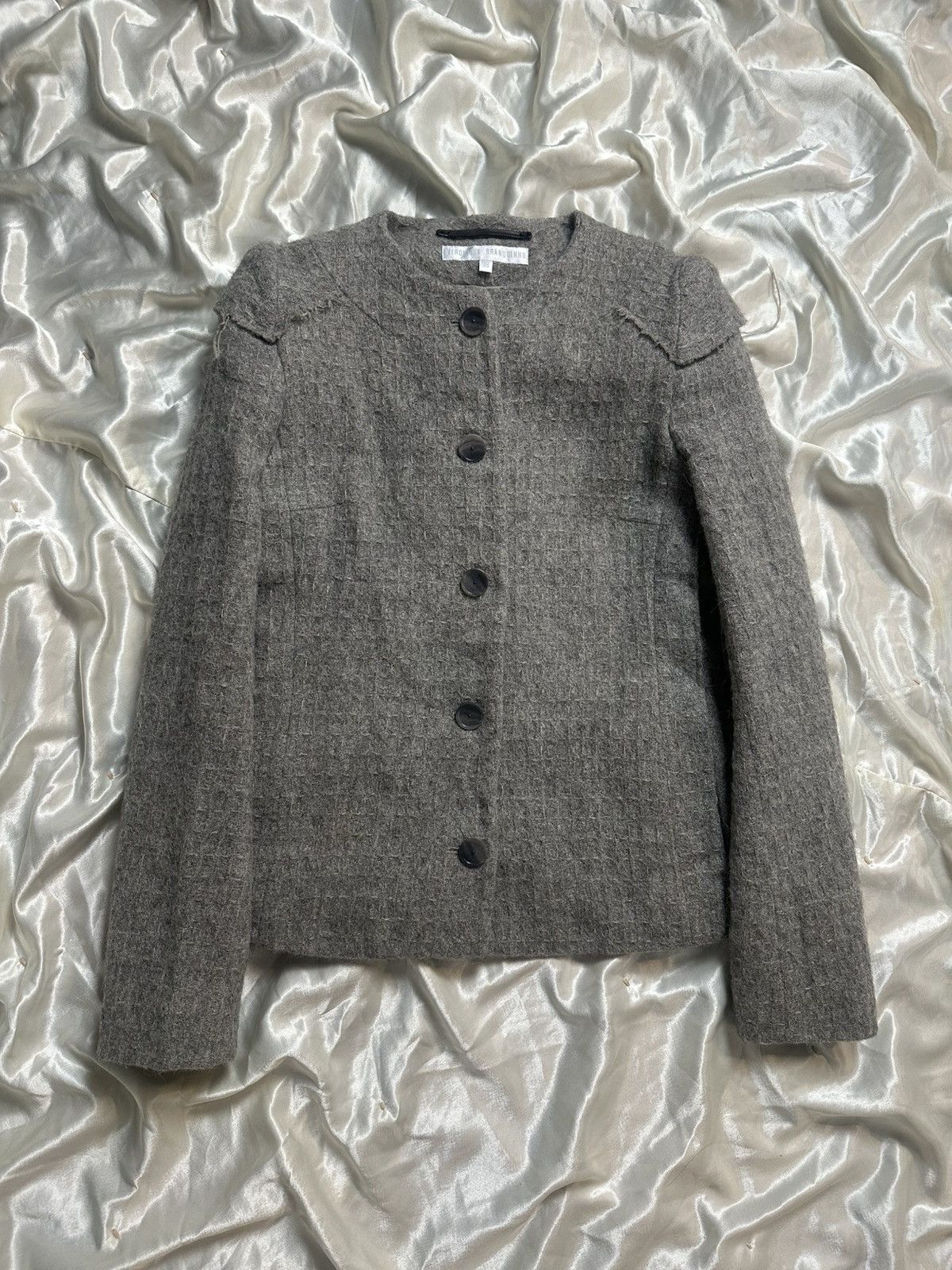 Veronique Branquinho Alpaca Wool Tweed Jacket Size S / US 4 / IT 40 - 1 Thumbnail