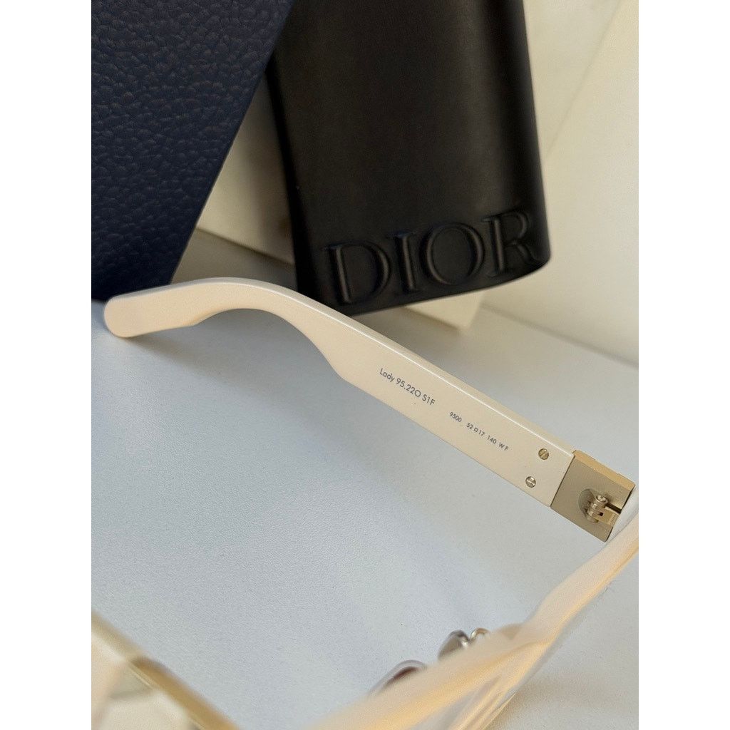 Dior NEW Dior Lady 95.22O S1F Eyeglasses Frames in Ivory White Size ONE SIZE - 6 Thumbnail