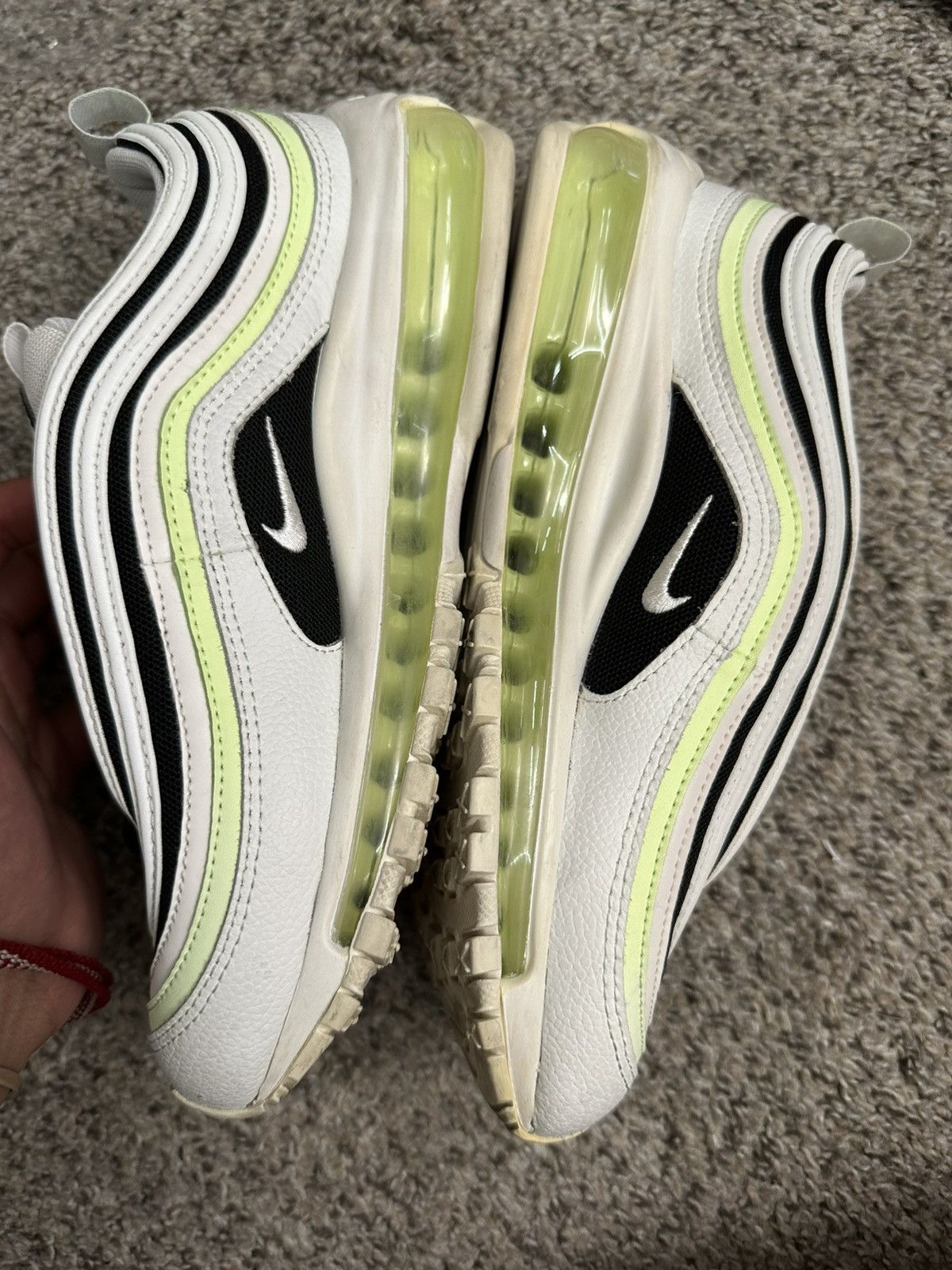 Nike Nike airmax 97 volt green black white neon / size 4.5 men Size US 5 / EU 37 - 3 Thumbnail