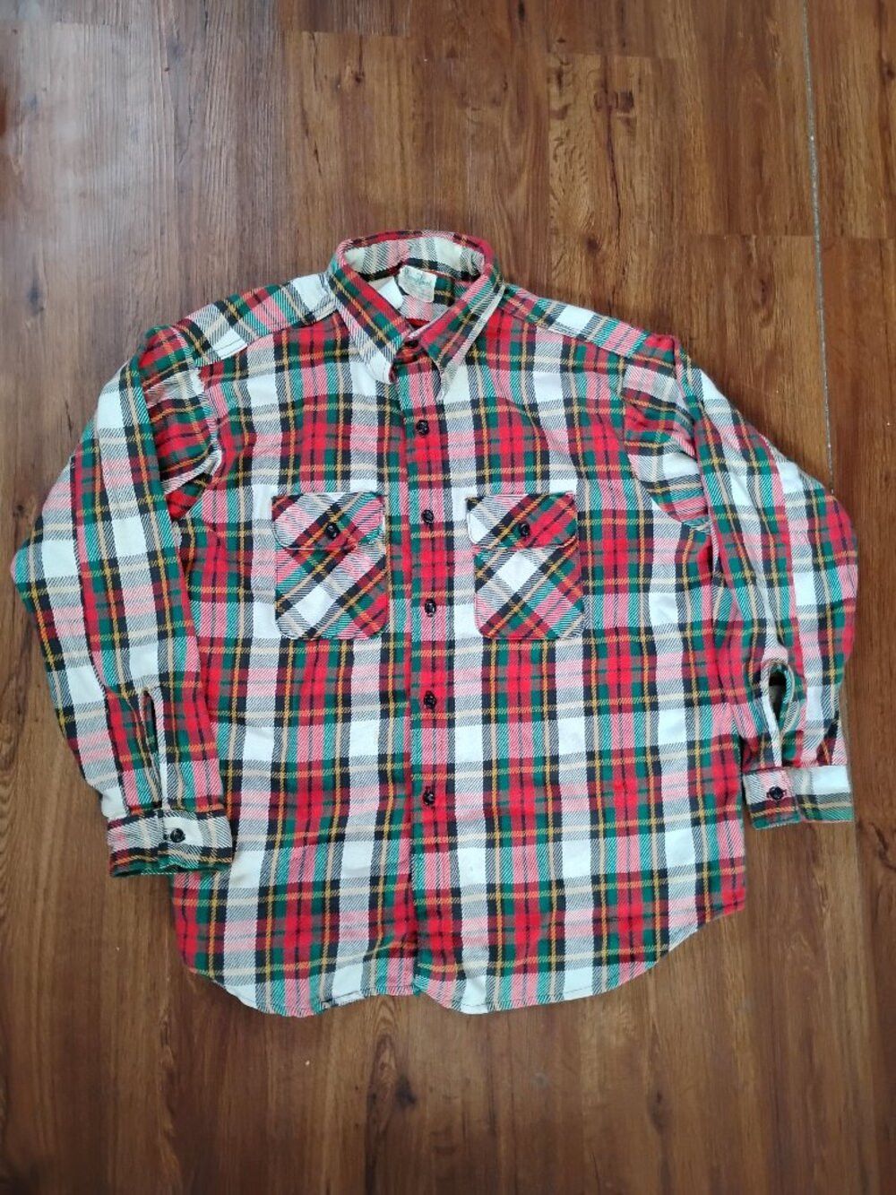 Other Vintage Roomy Richard Flannel Button Shirt Union Made USA Size US XL / EU 56 / 4 - 2 Thumbnail
