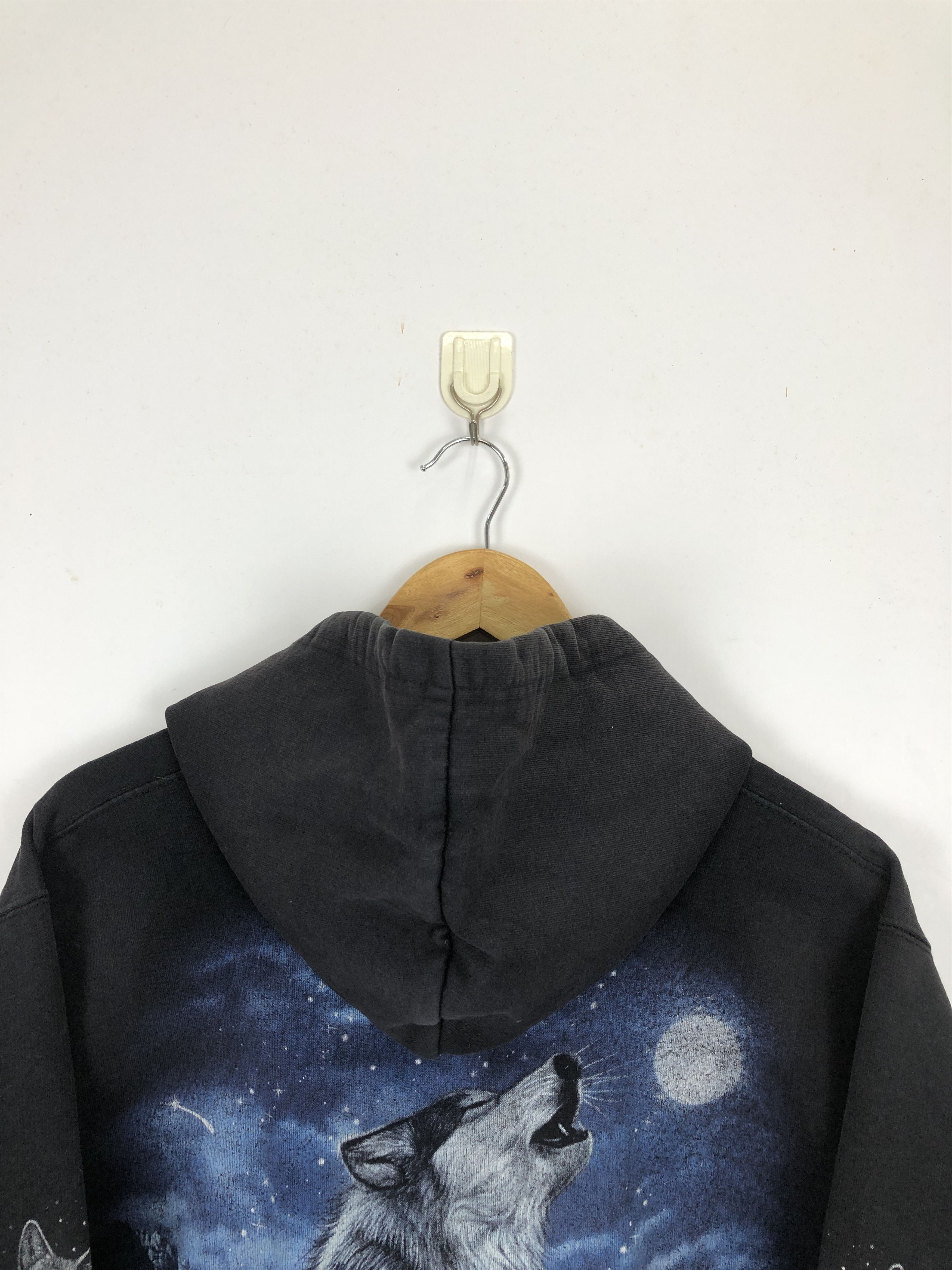 The Mountain × Vintage Vintage 90s The Mountain Wolf Printed Zipper Hoodie Jacket Size US L / EU 52-54 / 3 - 4 Thumbnail