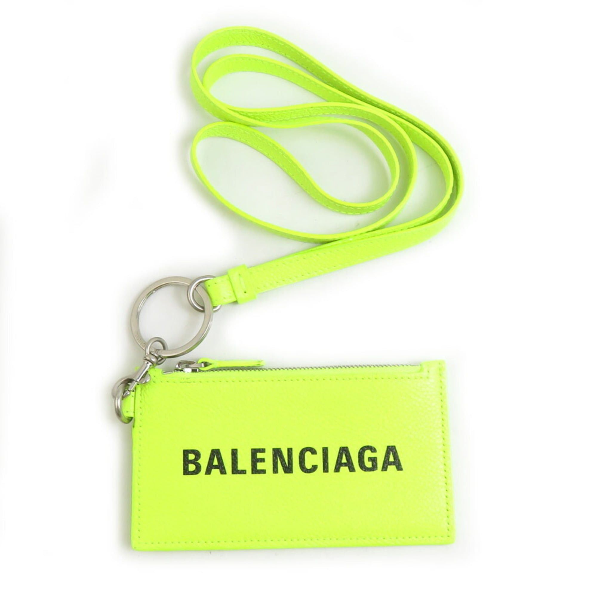 Balenciaga Balenciaga wallet with coin purse in neon yellow leather, unisex, 694548 h31907a Size ONE SIZE - 1 Thumbnail