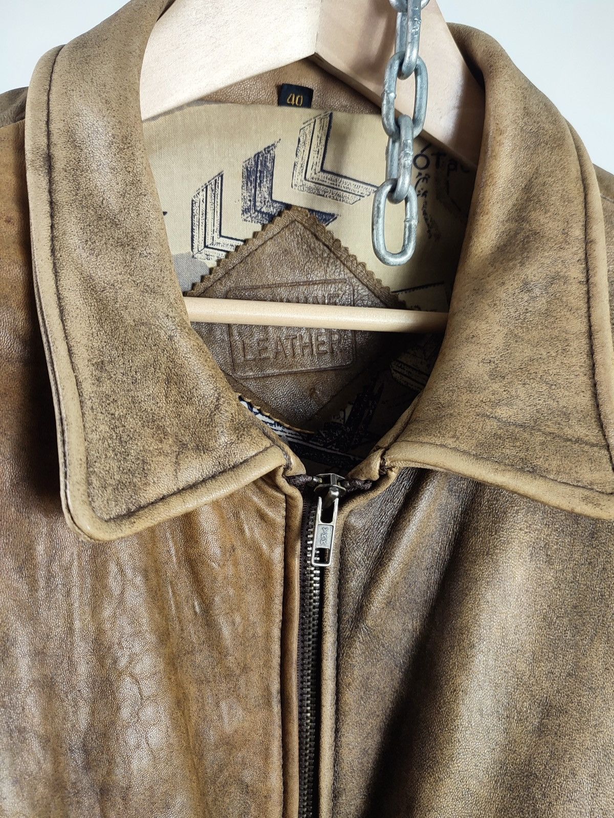 Genuine Leather 90s Vintage Aviator Leather Sheepskin Bomber Jacket Size US L / EU 52-54 / 3 - 10 Thumbnail