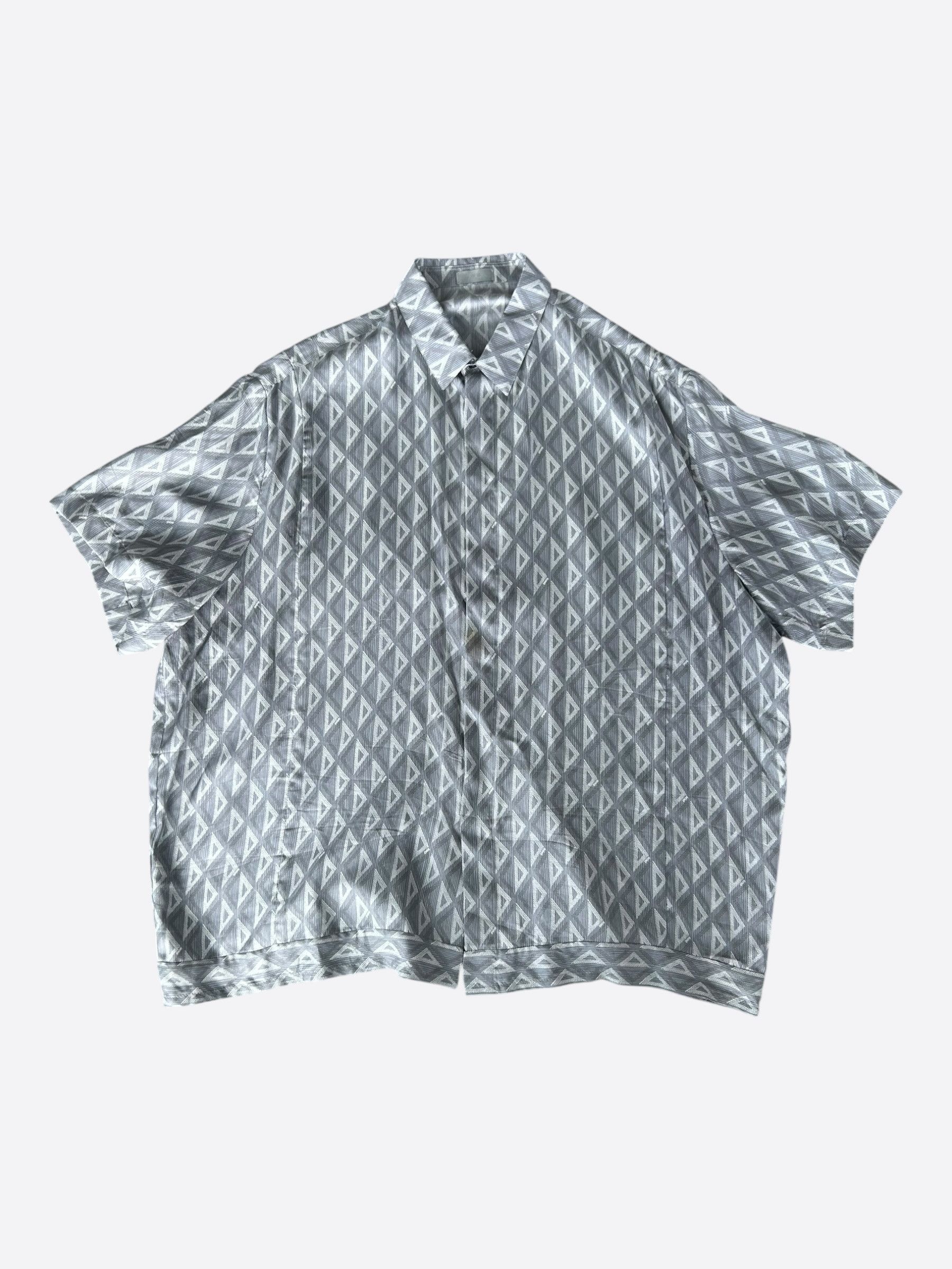 Dior Dior Grey CD Diamond Silk Button Up Shirt Size US XXL / EU 58 / 5 - 1 Thumbnail
