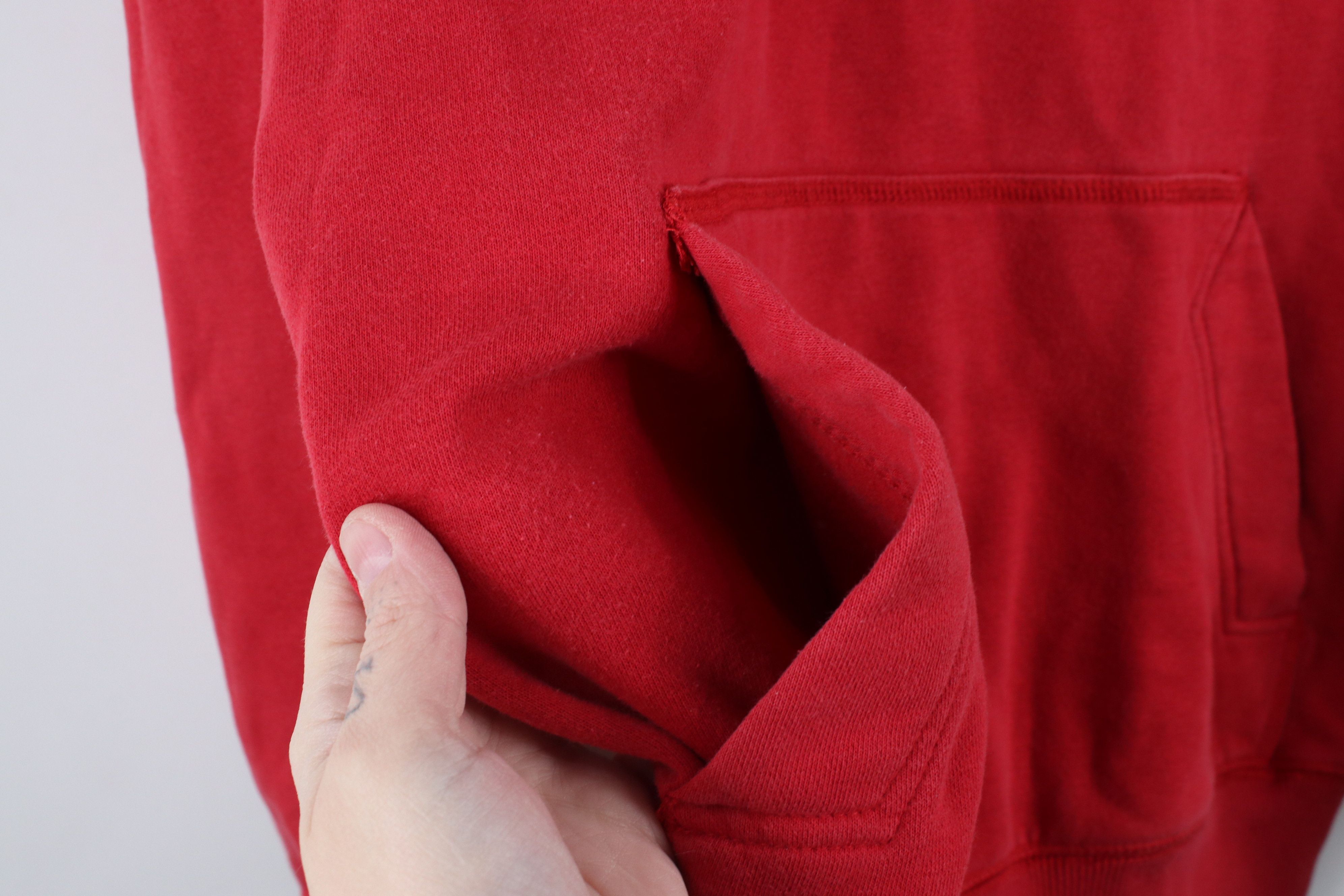 Nike × Vintage Vintage Y2K Nike Scott Mini Swoosh Hoodie Sweatshirt Red Size US S / EU 44-46 / 1 - 5 Thumbnail
