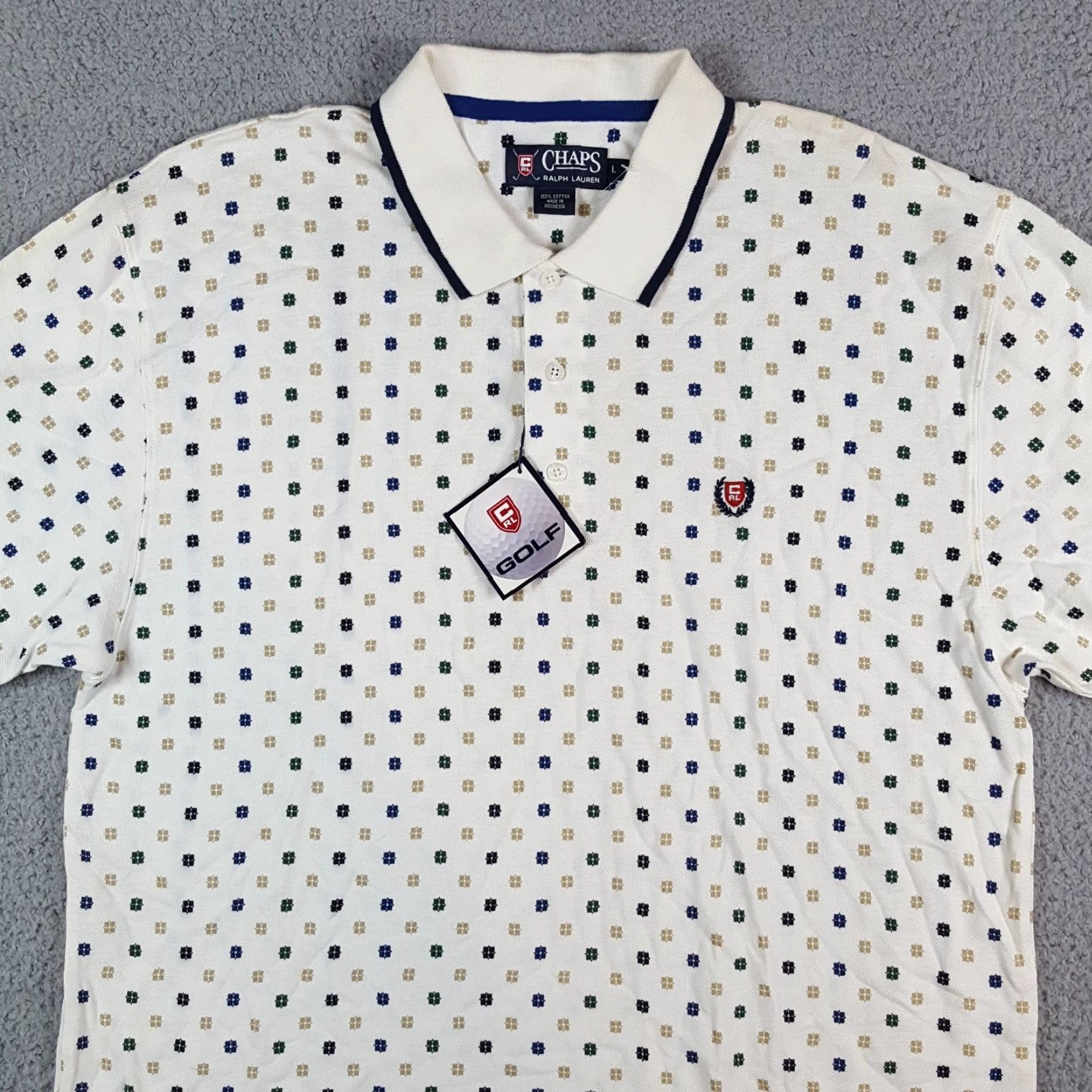 Ralph Lauren Vintage Chaps Golf Ralph Lauren Shield Logo Size L Preppy Polo Shirt Shirt Mens 90s White Cotton Knit Polo Shirt Size US L / EU 52-54 / 3 - 2 Thumbnail