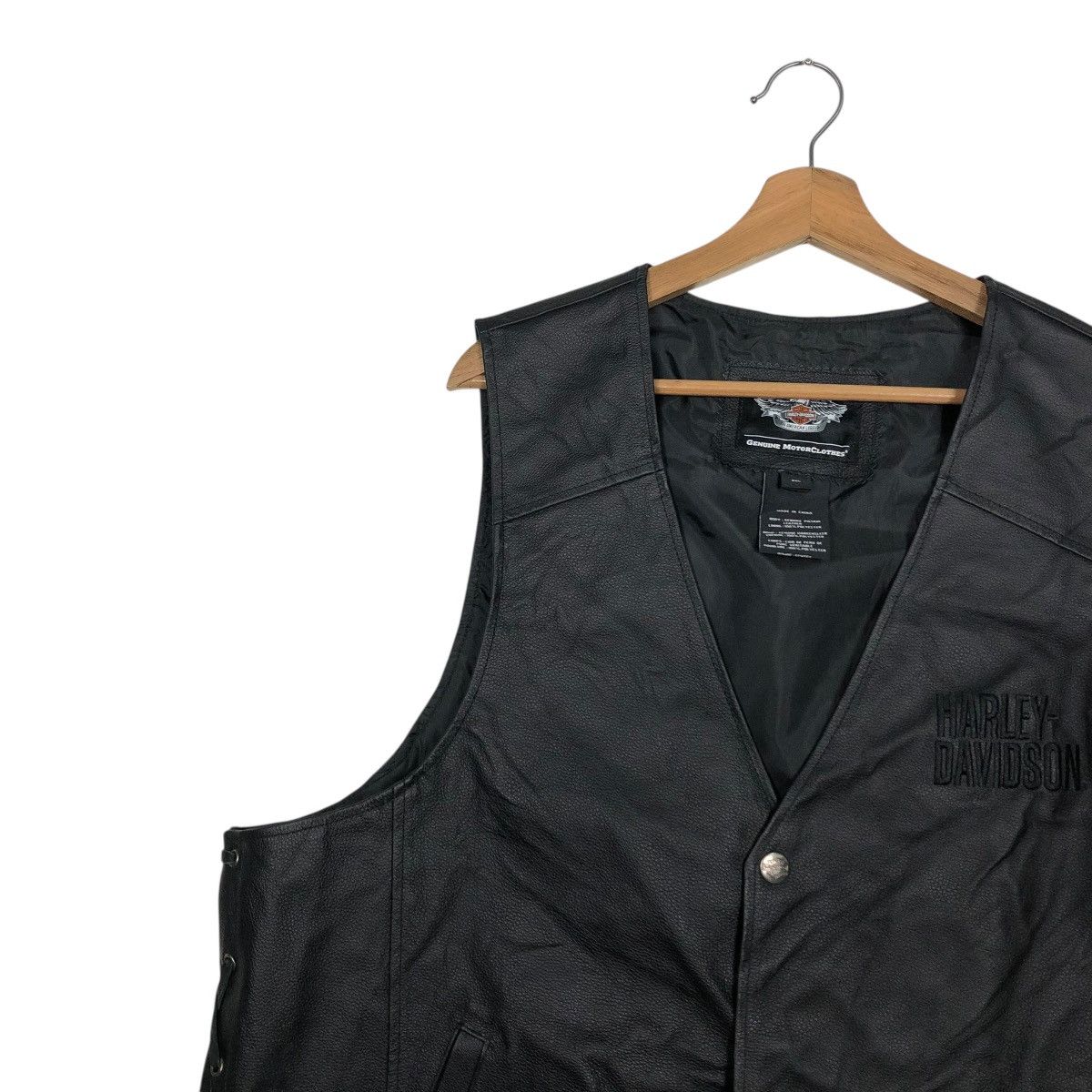 Harley Davidson 🔥BIKER VEST LEATHER JACKET TANK TOP HARLEY DAVIDSON Size US XXL / EU 58 / 5 - 9 Thumbnail