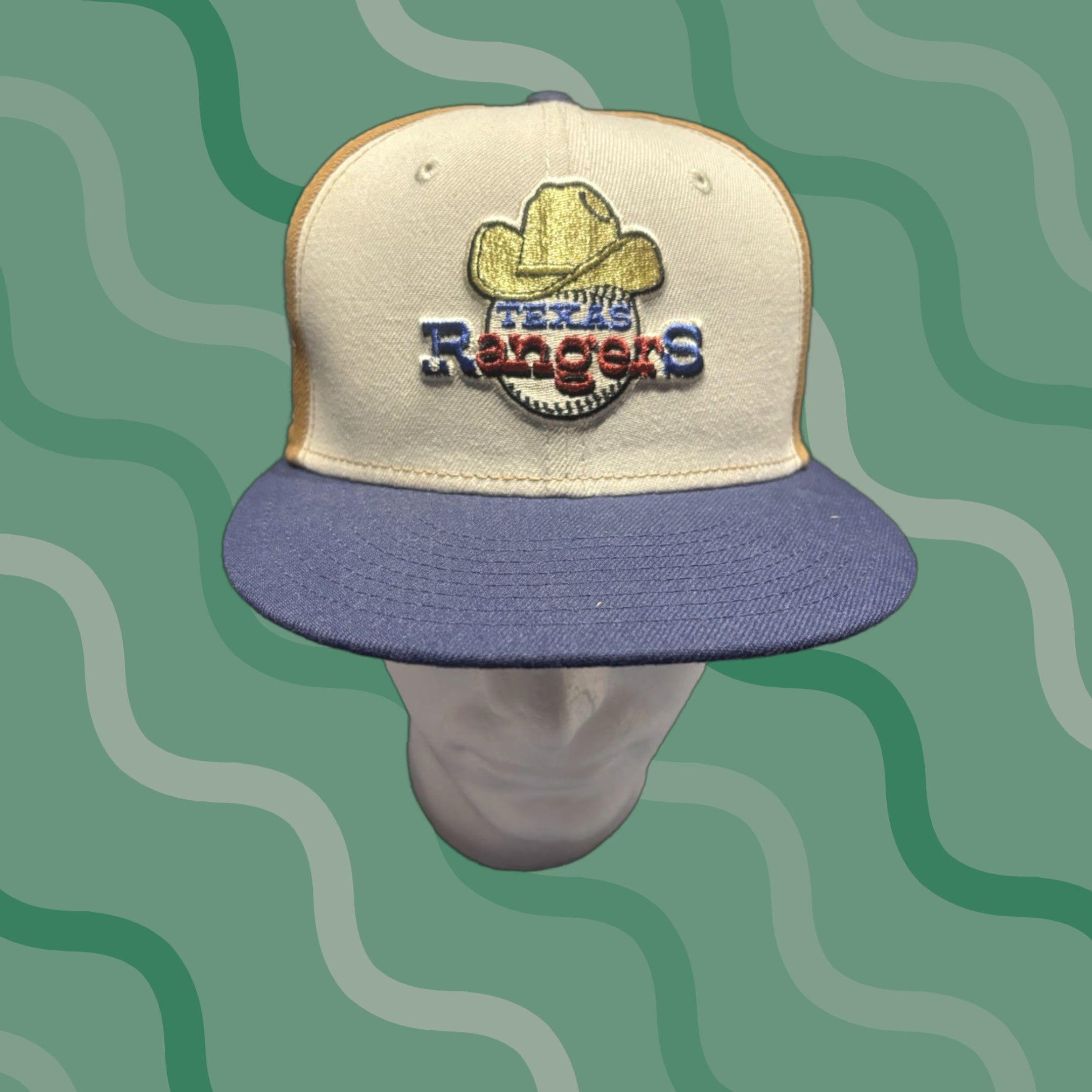 New Era Texas Rangers Hat Arlington Stadium Patch New Era 7 1/8 Chrome White / Peanut / Gray UV Brown White Solid Baseball Cap Unisex Adults Mens Womens Size ONE SIZE - 1 Thumbnail