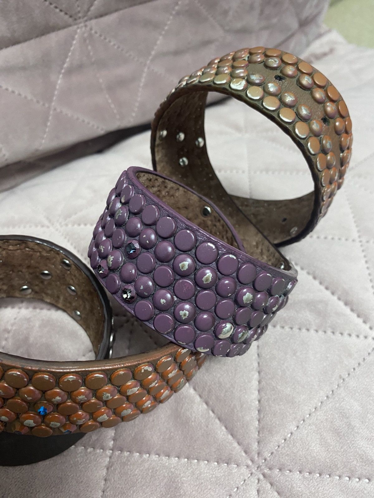 Japanese Brand × Vintage Belt vintage japanese distressed rhinestones simon style Size ONE SIZE - 3 Thumbnail
