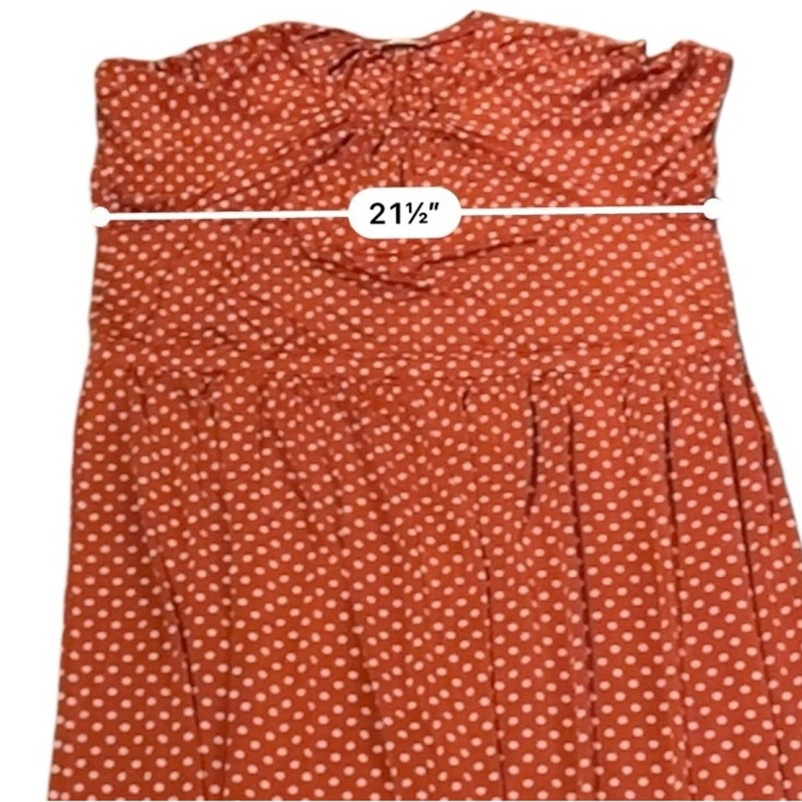 Stine Goya RTR Stine Goya Caitlin Orange & White Polka Dot Midi Dress L Size L / US 10 / IT 46 - 9 Thumbnail