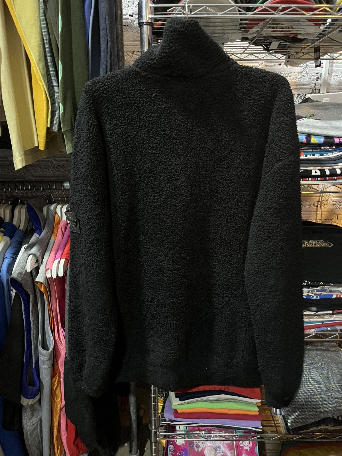 Vintage Stone Island Halfzip Fleece Sweatshirt Bootleg 90s Size US L / EU 52-54 / 3 - 2 Thumbnail