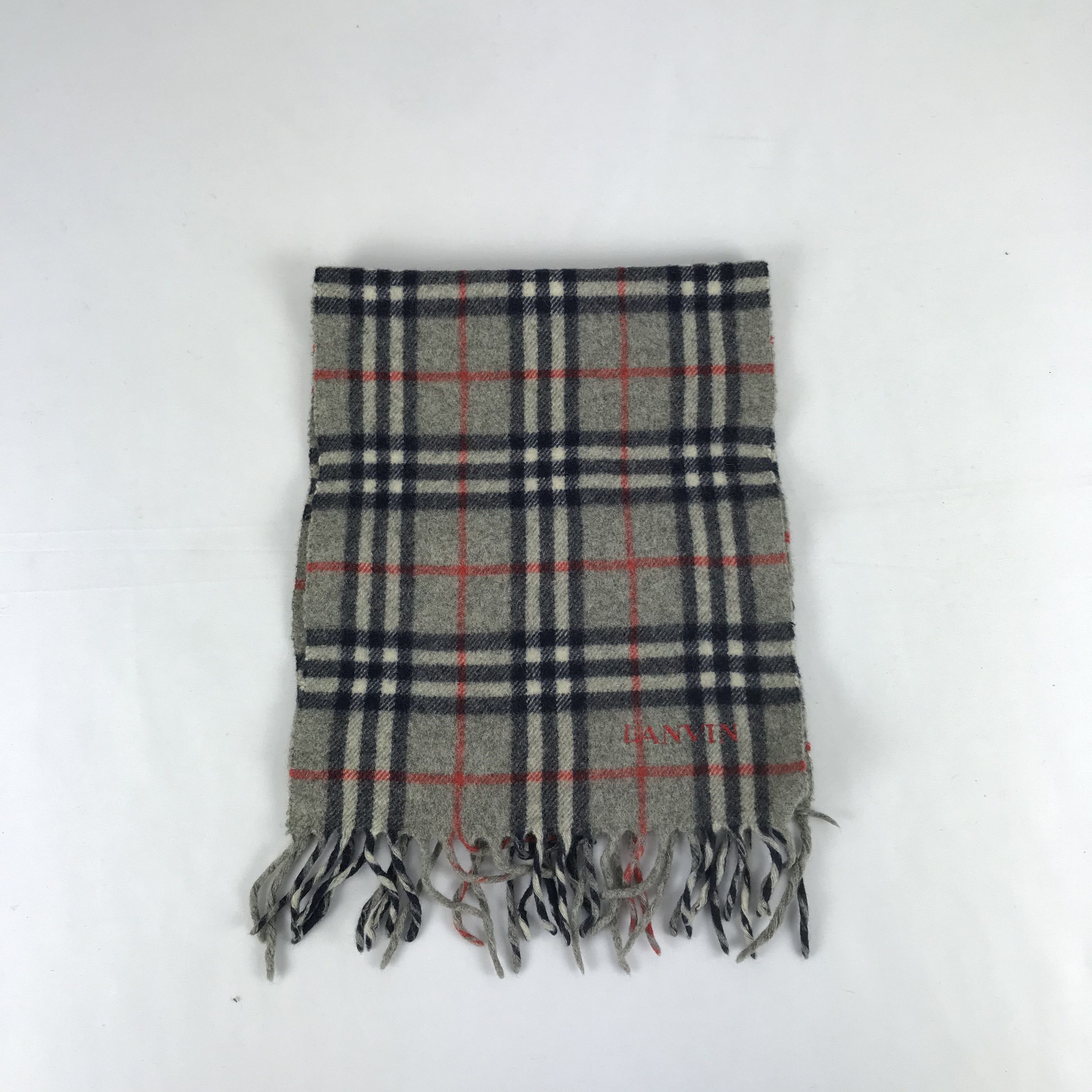 Lanvin Vintage Lanvin Scarf Muffler Wool Cashmere Scarves Size ONE SIZE - 2 Thumbnail