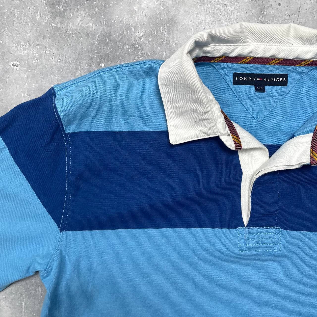 Tommy Hilfiger Vintage Tommy Hilfiger Rugby Striped LS Y2K Polo Shirt L Size US L / EU 52-54 / 3 - 3 Thumbnail