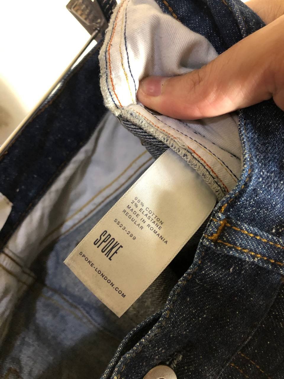SPOKE × Vintage VERY RARE SPOKE DENIM JEANS DESIGNER SELVEDGE JAPAN STYLE Size US 35 - 5 Thumbnail