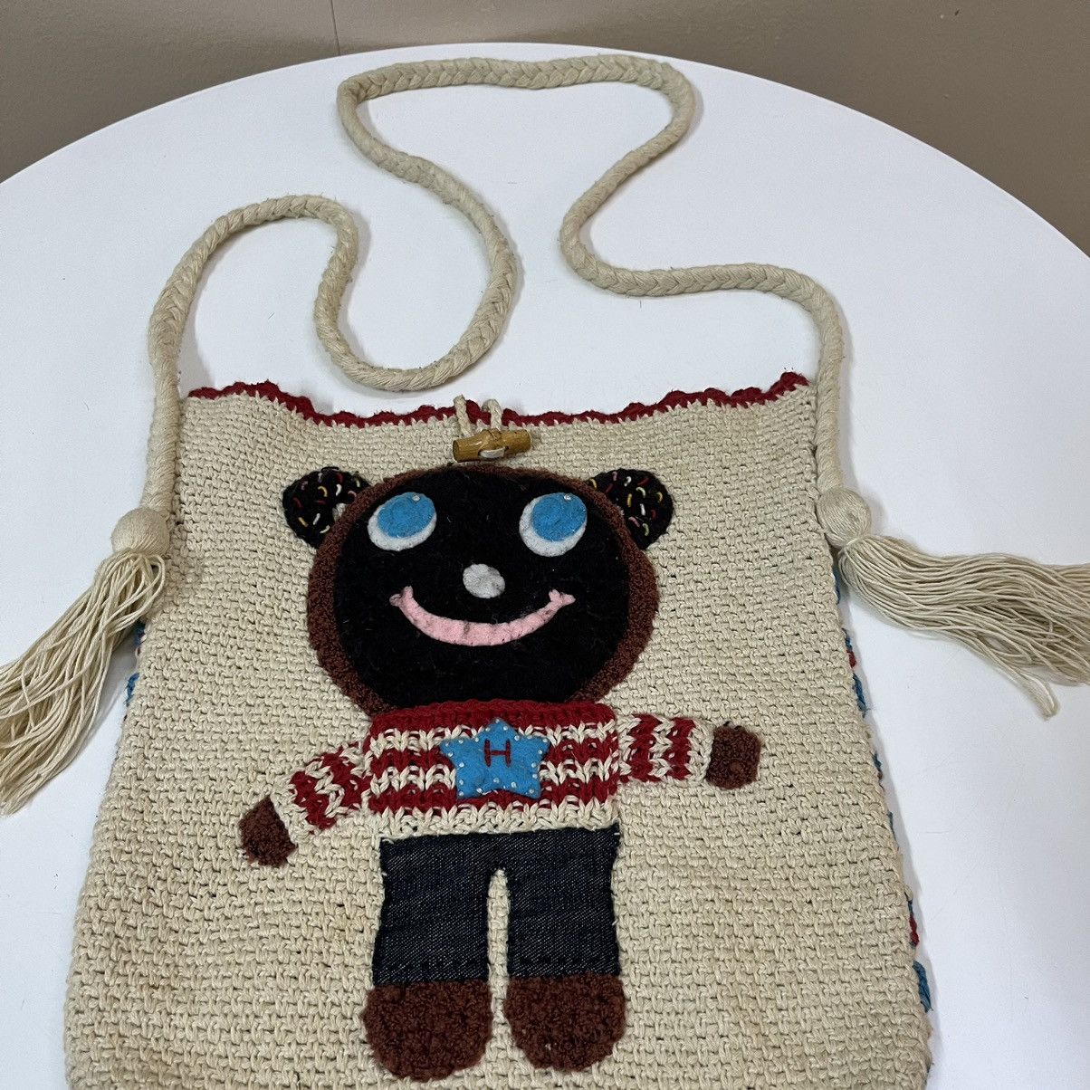 Hysteric Glamour × Japanese Brand × Vintage Vintage Hysteric Glamour Crochet Knit Sling Bag Size ONE SIZE - 3 Thumbnail