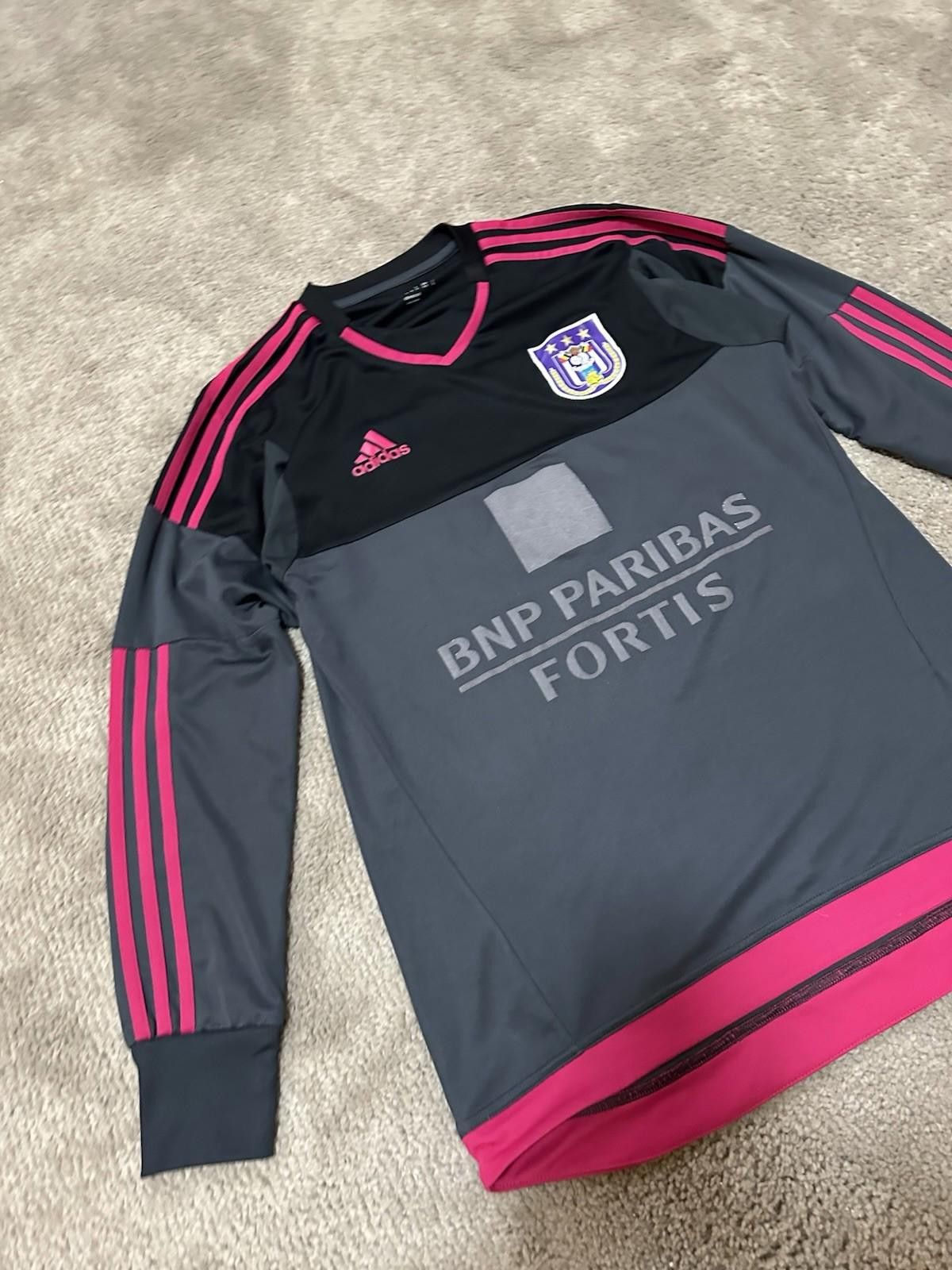 Adidas Anderlecht 2015-16 Home Kit L/S Football Shirt Soccer Jersey Size US XL / EU 56 / 4 - 3 Thumbnail