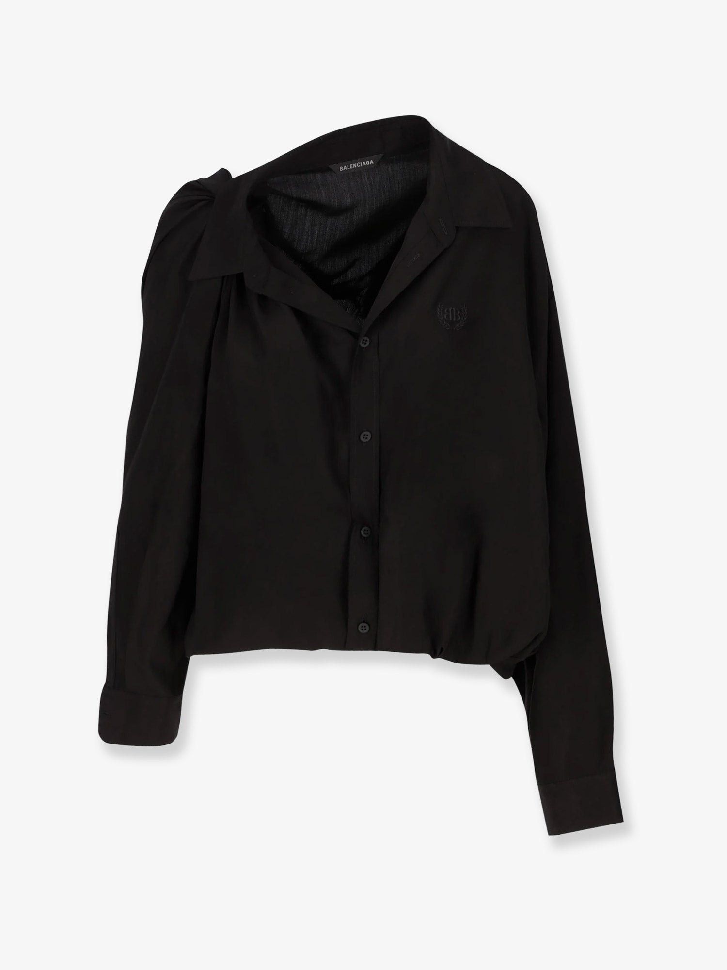 Balenciaga One Shoulder Lyocell Shirt Size XS / US 0-2 / IT 36-38 - 1 Thumbnail