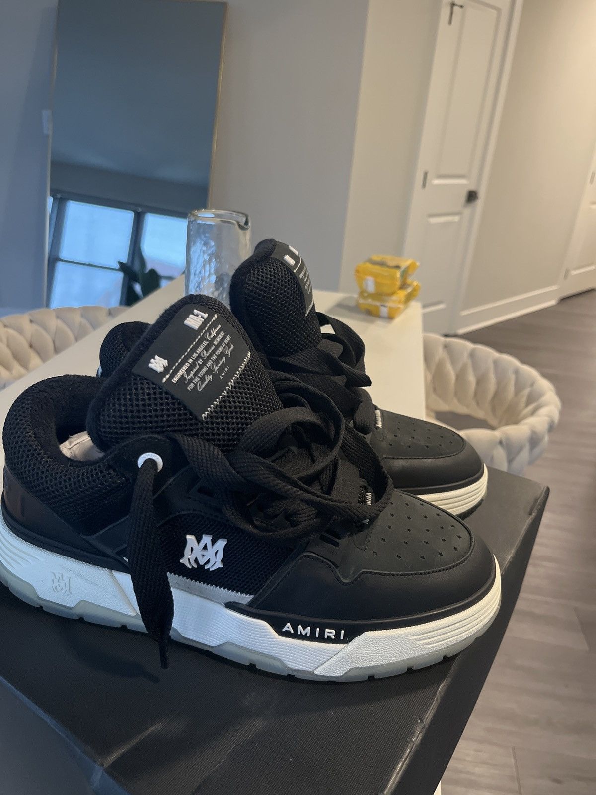 Amiri Amiri men's black Ma-1 Exclusive | Grailed