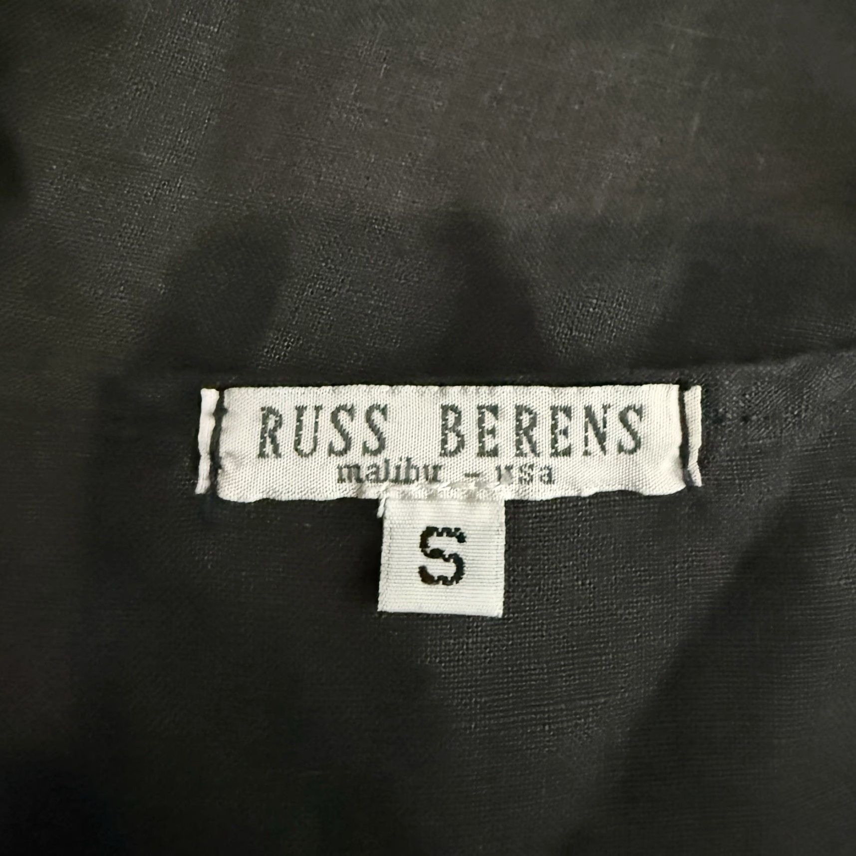 Vintage Russ Berens Womens Size S Black 100% Linen Casual Shirt Size S / US 4 / IT 40 - 4 Thumbnail