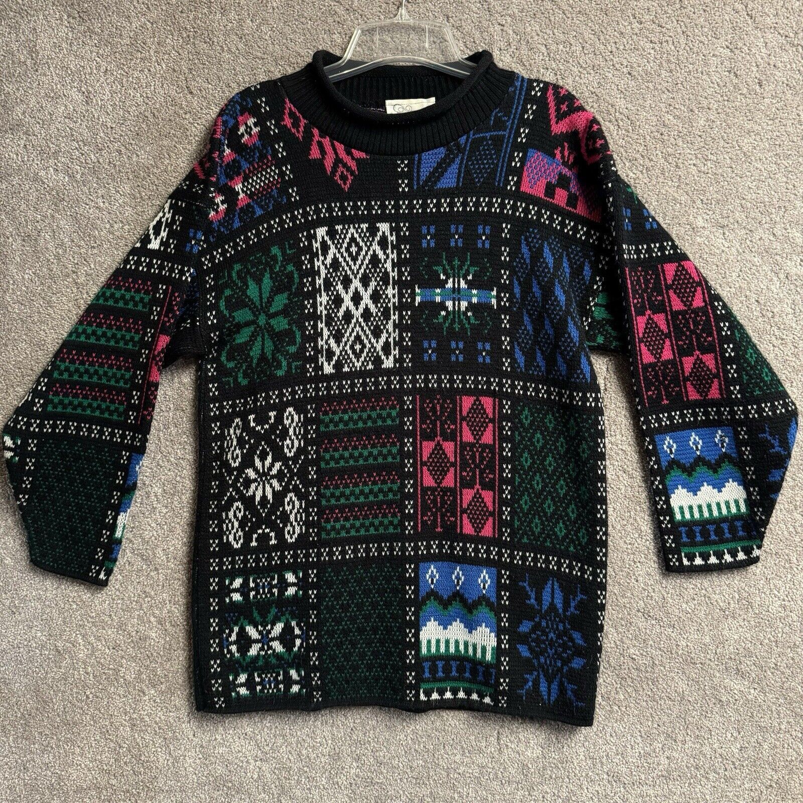 Other Vintage 80s Sweater Womens S Bright Winter Holiday Oversized Size S / US 4 / IT 40 - 1 Thumbnail