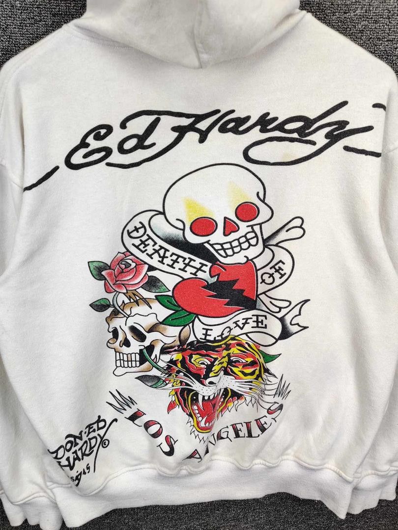 Ed Hardy Ed Hardy Christian Audigier Los Angeles Skull Zip Up Hoodie Size US L / EU 52-54 / 3 - 3 Thumbnail