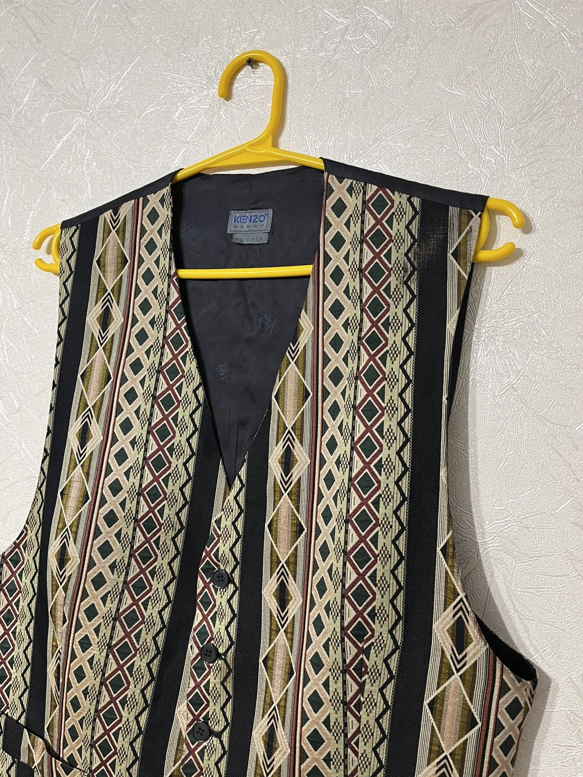 Kenzo Kenzo Homme Vintage 100% Silk Pattern Vest Made in France Size 46R - 3 Thumbnail