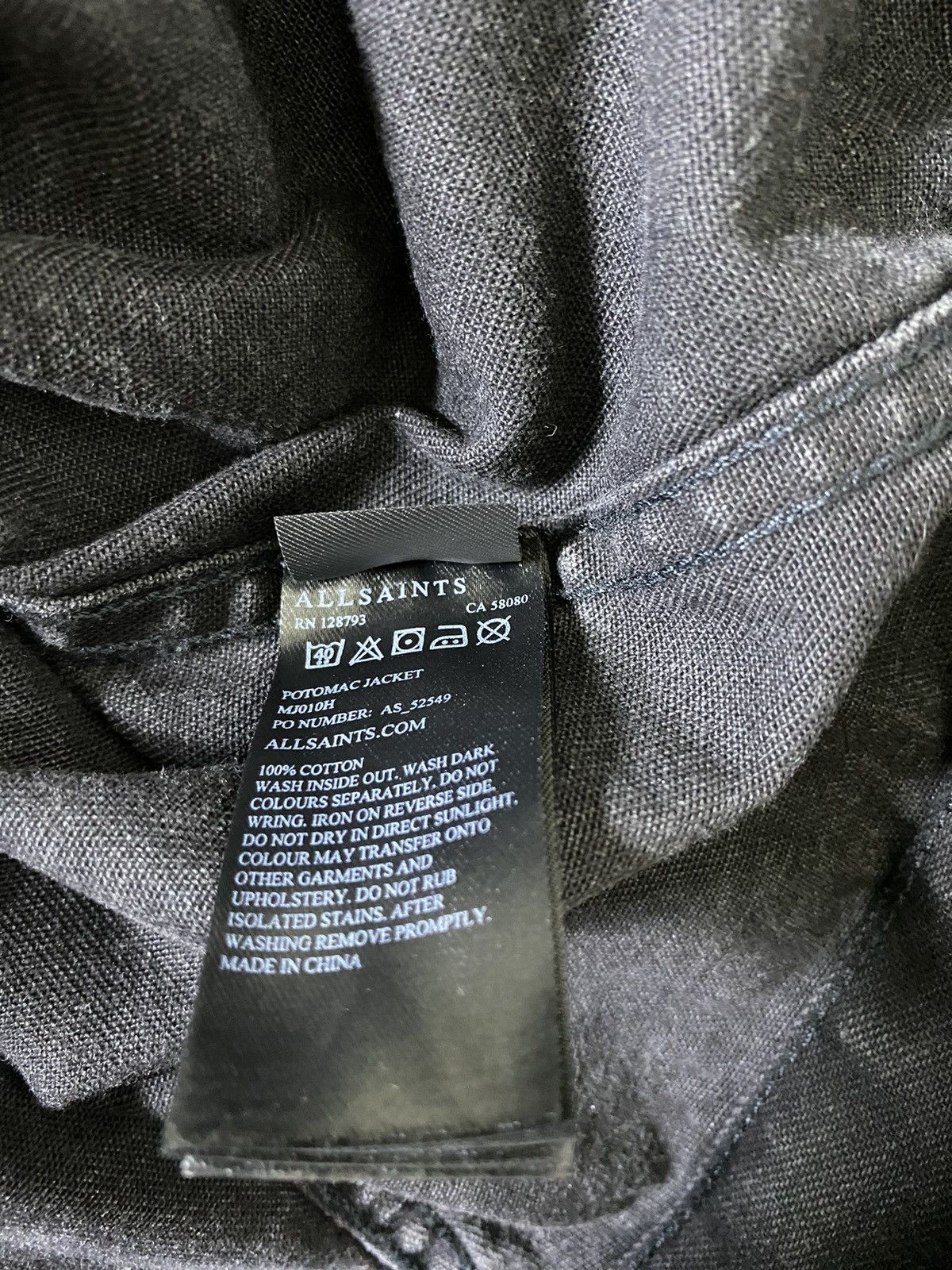 Allsaints Allsaints Black Denim Distressed Jacket Size US XL / EU 56 / 4 - 11 Thumbnail