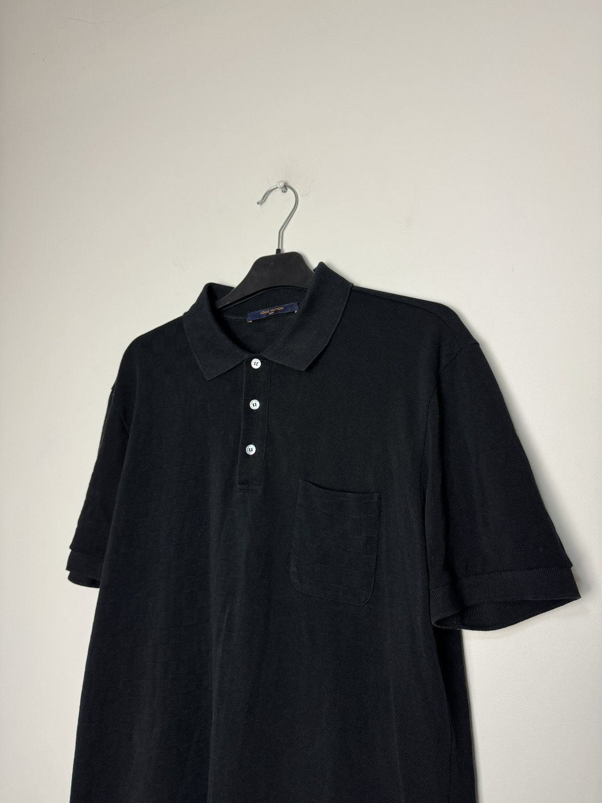 Louis Vuitton Louis Vuitton By Virgil Abloh Damier Polo Pocket Shirt Black Size US L / EU 52-54 / 3 - 3 Thumbnail