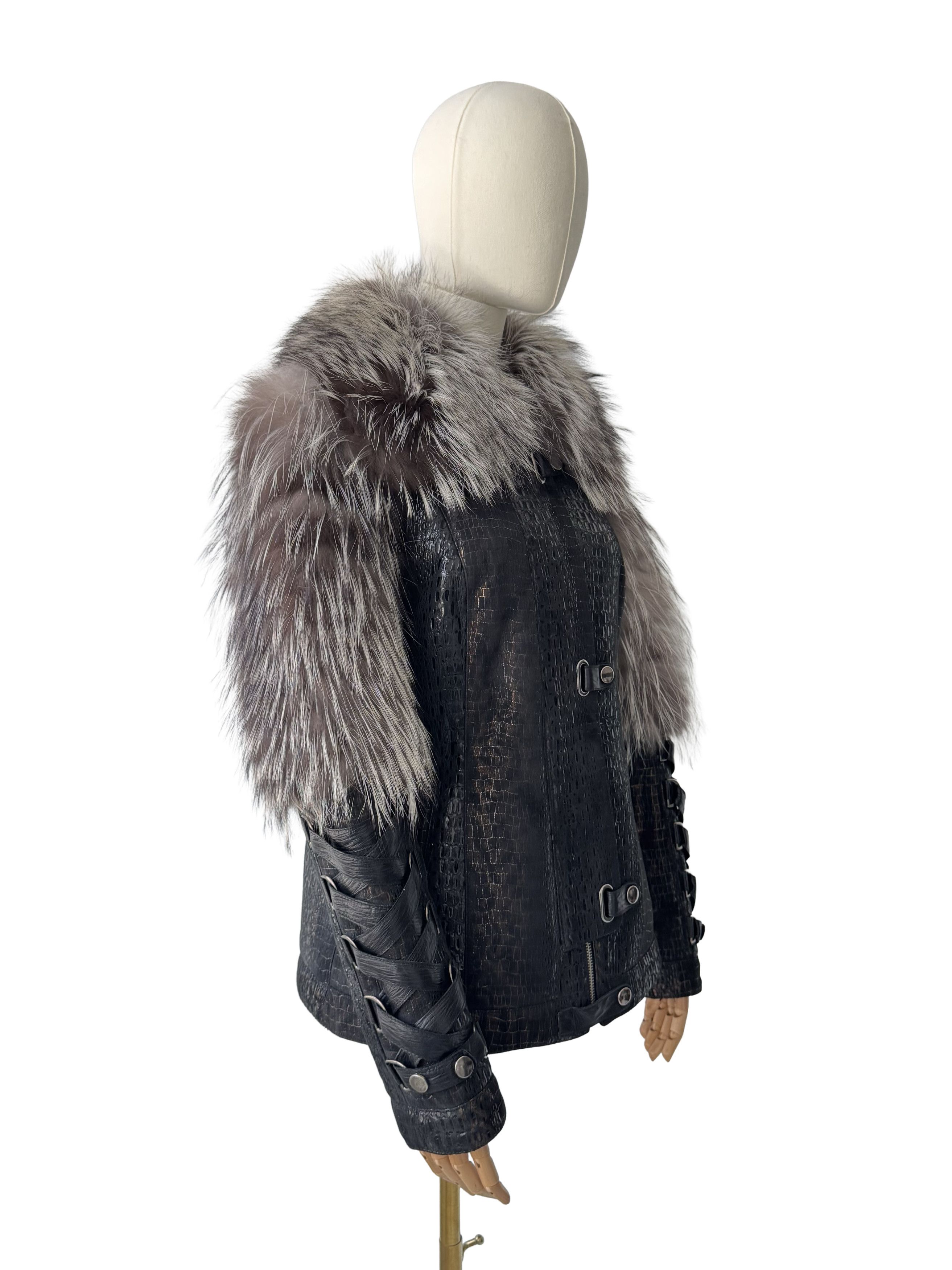 Vintage Real Sheepskin Jacket With Real Fur Details