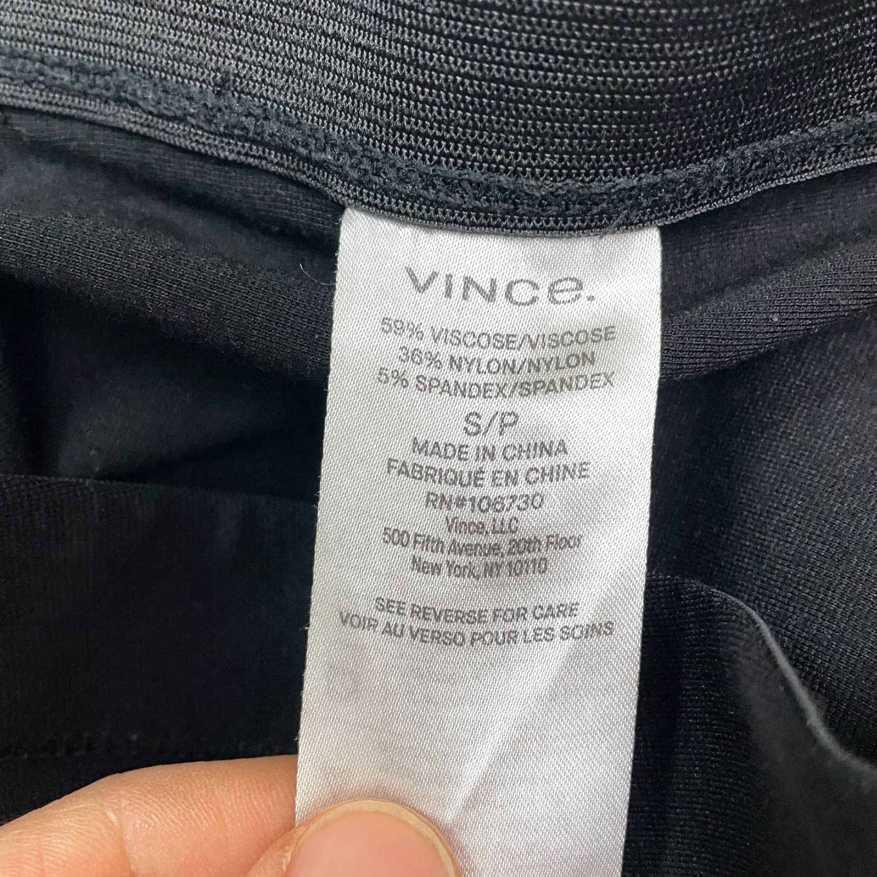 Vince VINTAGE Vince Compression Leggings Womens Small Black Pull On Stretch Slim Athletic 28x27 Size 30" / US 8 / IT 44 - 6 Thumbnail