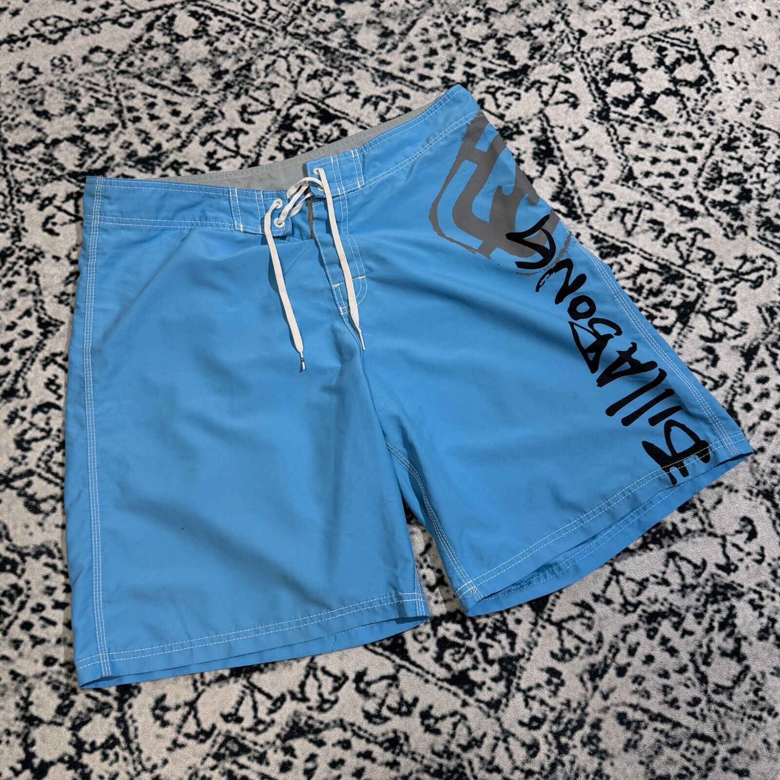 Billabong × Vintage Vintage Billabong Unisex Blue Polyester Shorts Size L 90s Size US 33 - 3 Thumbnail