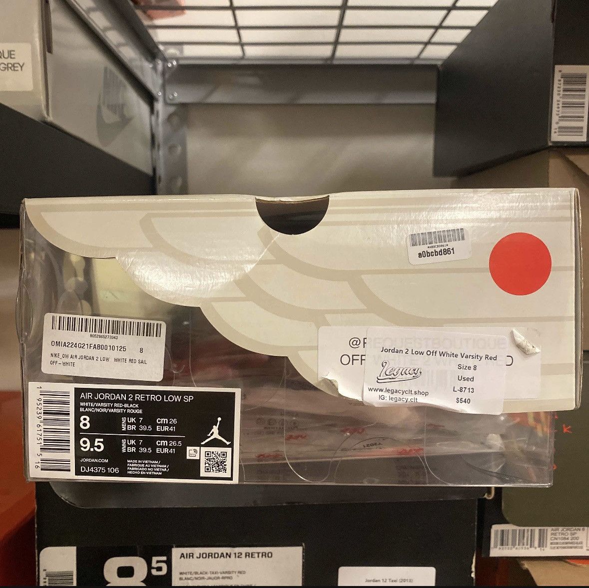 Nike Jordan 2 Low Off-White Varsity Red Size US 8 / EU 41 - 6 Thumbnail