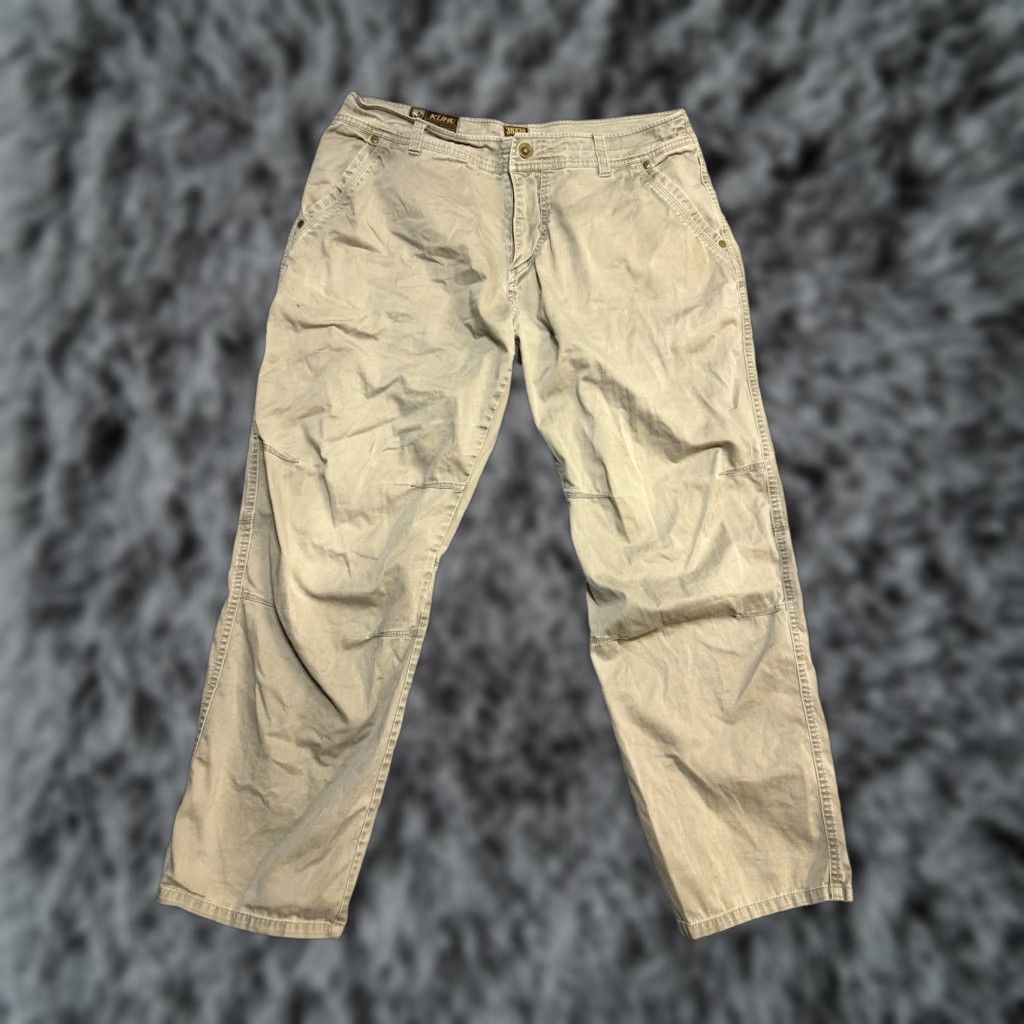 Vintage VINTAGE Kuhl Rydr Crag Series Pants Mens 36x30 Brown Cotton Spandex Canvas 5-Pocket Italian Snap Cool Outdoor Workwear Size US 36 / EU 52 - 1 Thumbnail