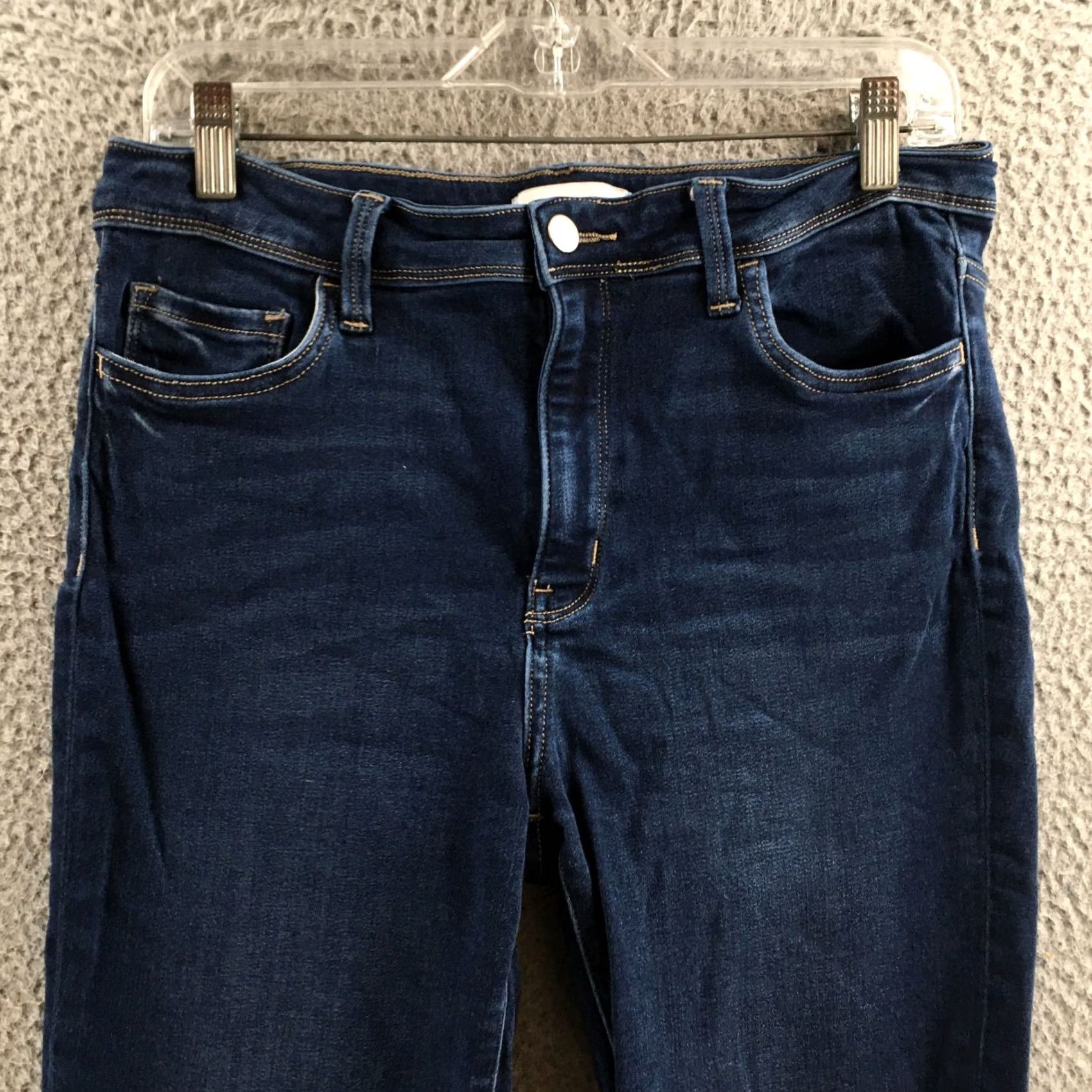 Vintage Flying Monkey Jeans Womens 30 Blue Skinny Stretch Zip Fly Regular Denim Jeans Mens Womens Girls Boys Size 30" / US 8 / IT 44 - 2 Thumbnail
