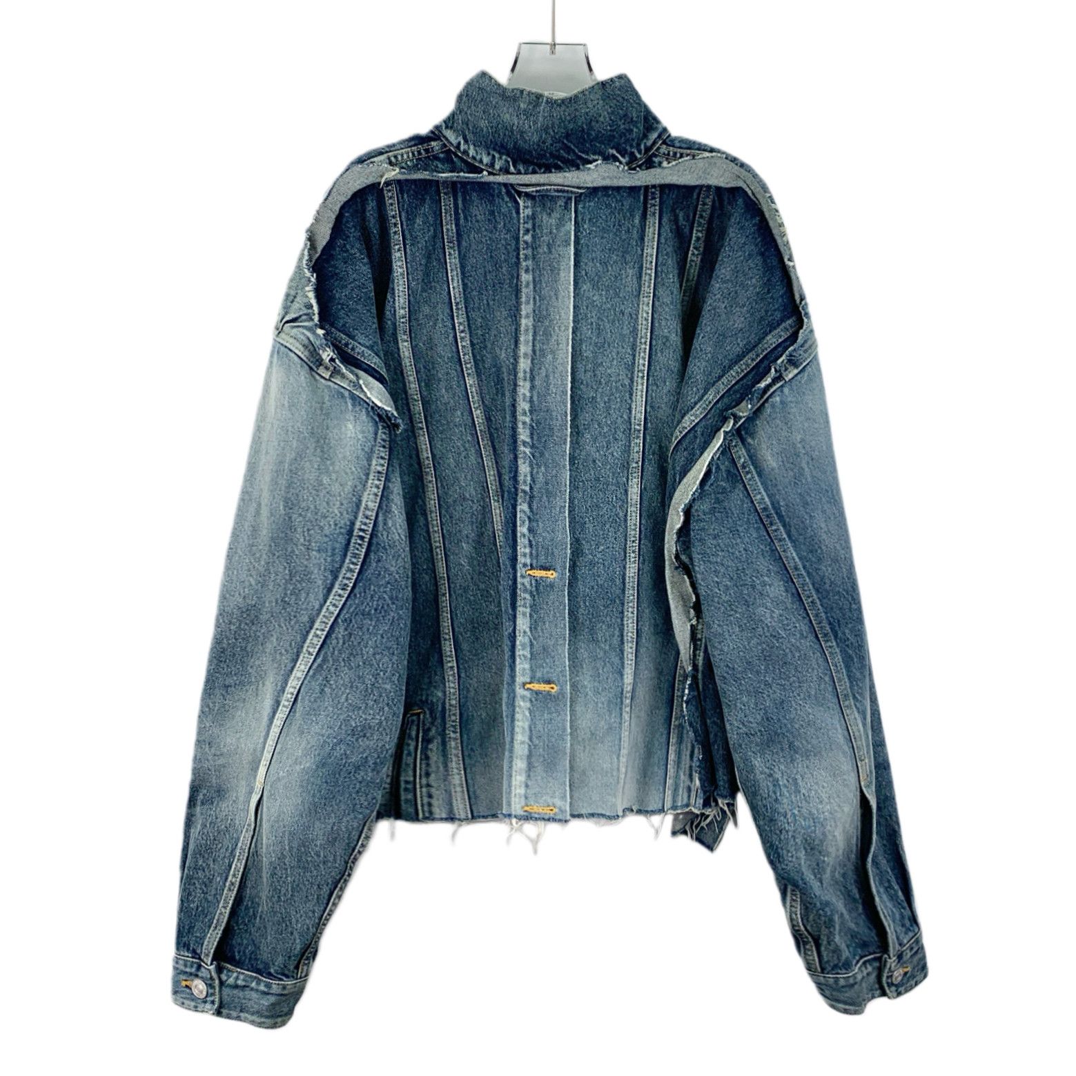 Balenciaga Balenciaga Blue Washed Denim Jacket (3) Size US L / EU 52-54 / 3 - 7 Thumbnail