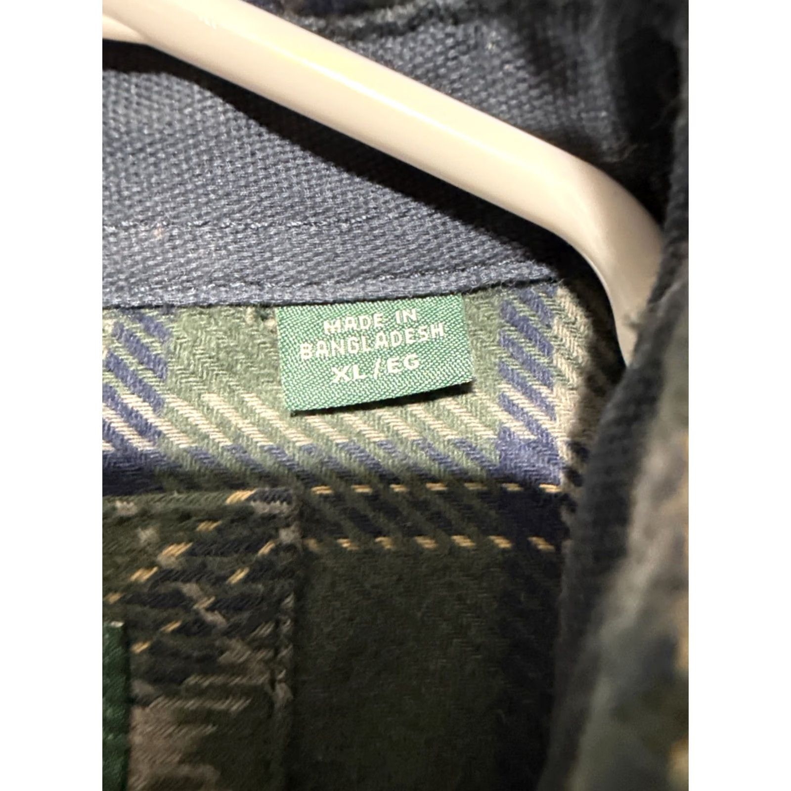Vintage VINTAGE WOOLRICH SHIRT SHACKET Flannel Plaid Green/Blue Button-Up Side Pockets XL Mens Size US XL / EU 56 / 4 - 6 Thumbnail