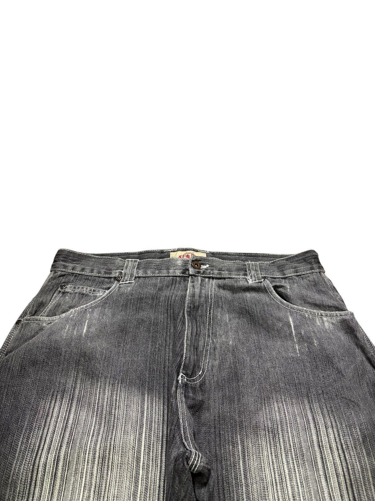 Japanese Brand Vintage Japanese Faded Wash Distress Carpenter Baggy Jeans Size US 36 / EU 52 - 4 Thumbnail