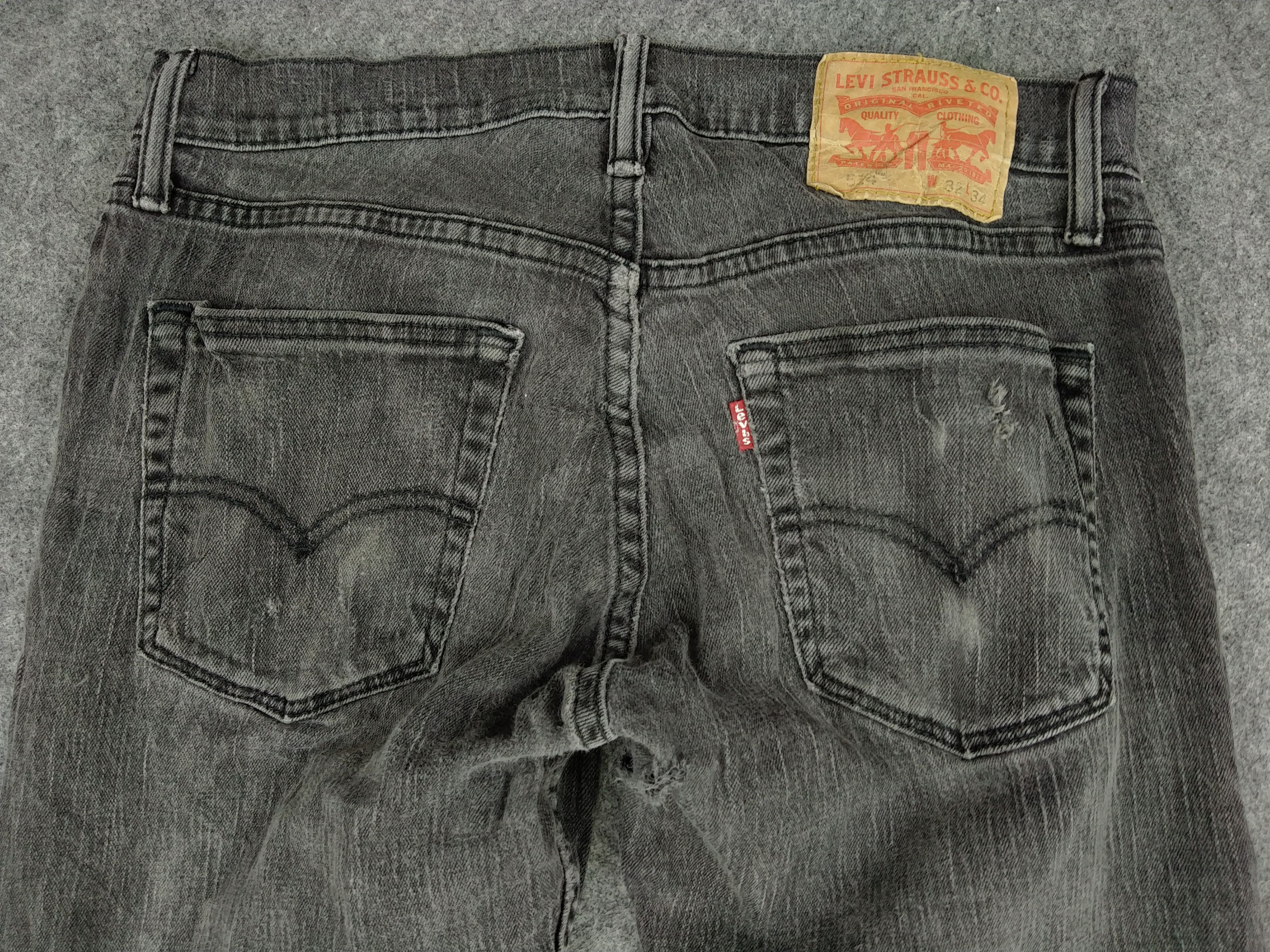 Levi's Black Vintage Levi's 514 Stretchable Denim 31 x 31.5 -JN749 Size US 31 - 4 Thumbnail