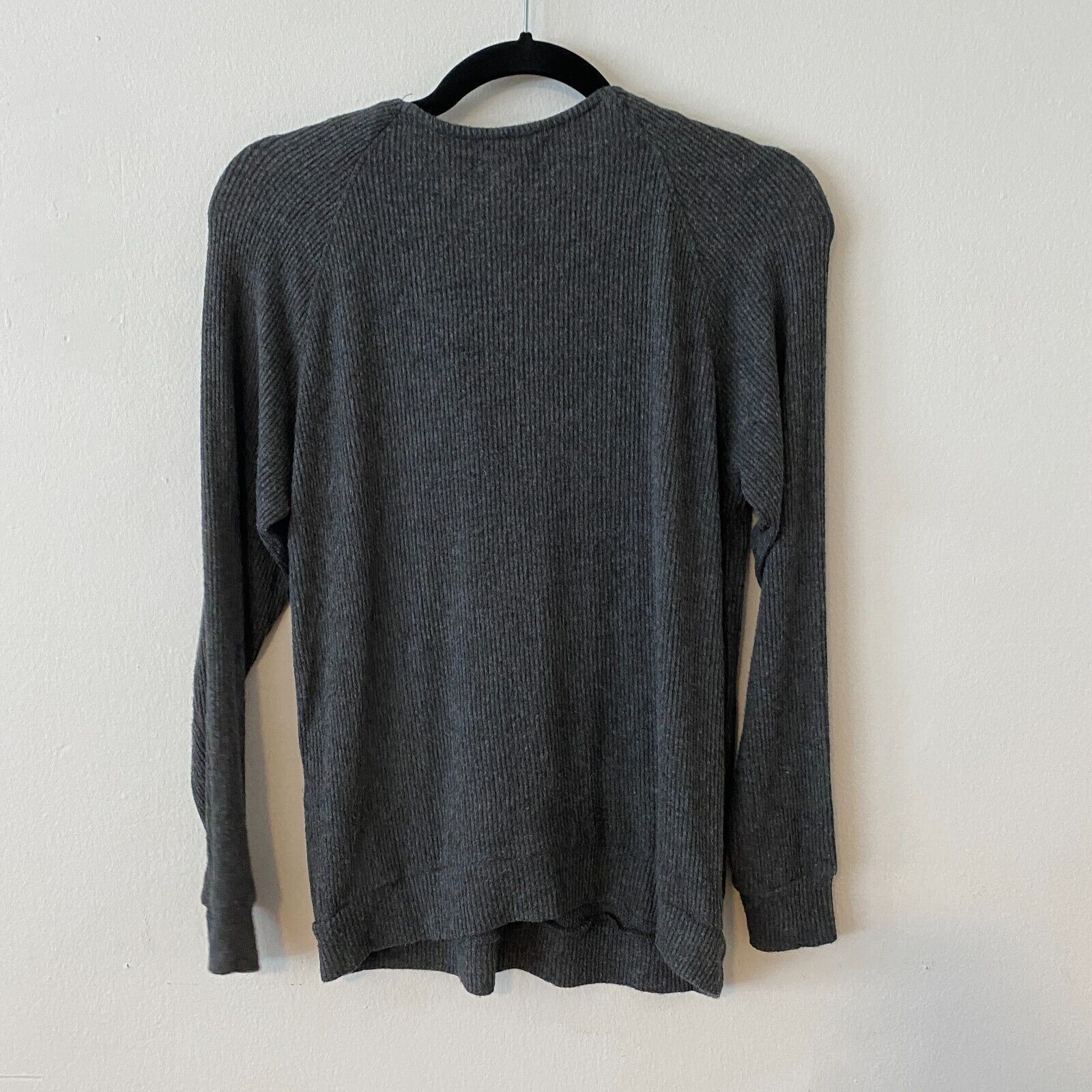Other VELVET Graham & Spencer Gray Laceup VFront Long Sleeve Top Size XS / US 0-2 / IT 36-38 - 2 Thumbnail