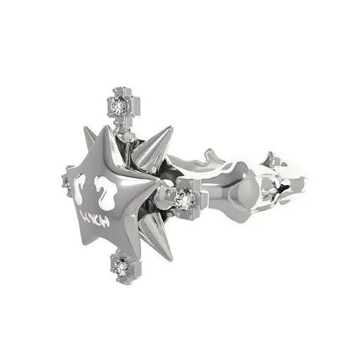 Handmade × Jewelry Star Nightlight Street Fashion Ring Size 8 Size ONE SIZE - 1 Thumbnail