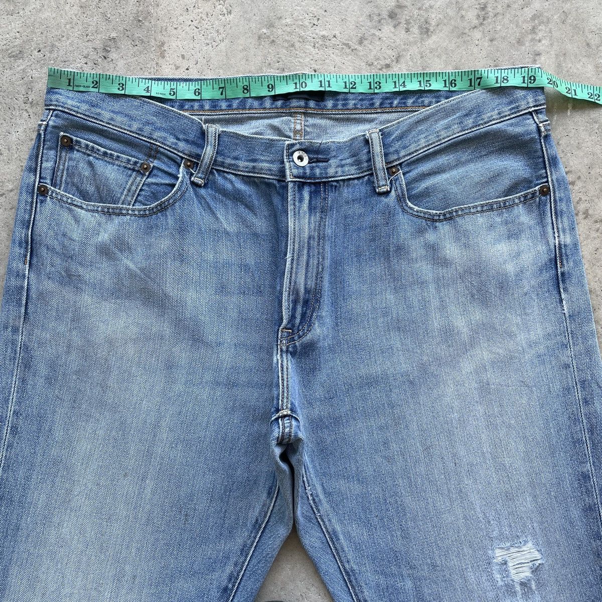 Japanese Brand W39💥 Vintage Japanese Faded Jeans Distressed Denim Pants Size US 39 - 5 Thumbnail
