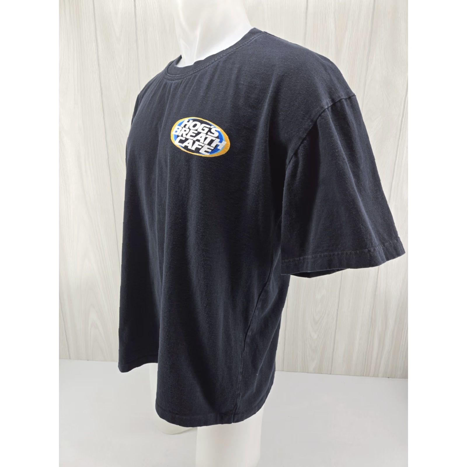 Vintage Hog’s Breath Cafe Saloon Cairns Australia Short Sleeve T-Shirt L Black Bad Hog Clothing Mens Shirt 90s Outdoor Australia Anniversary Shirt Size US L / EU 52-54 / 3 - 4 Thumbnail