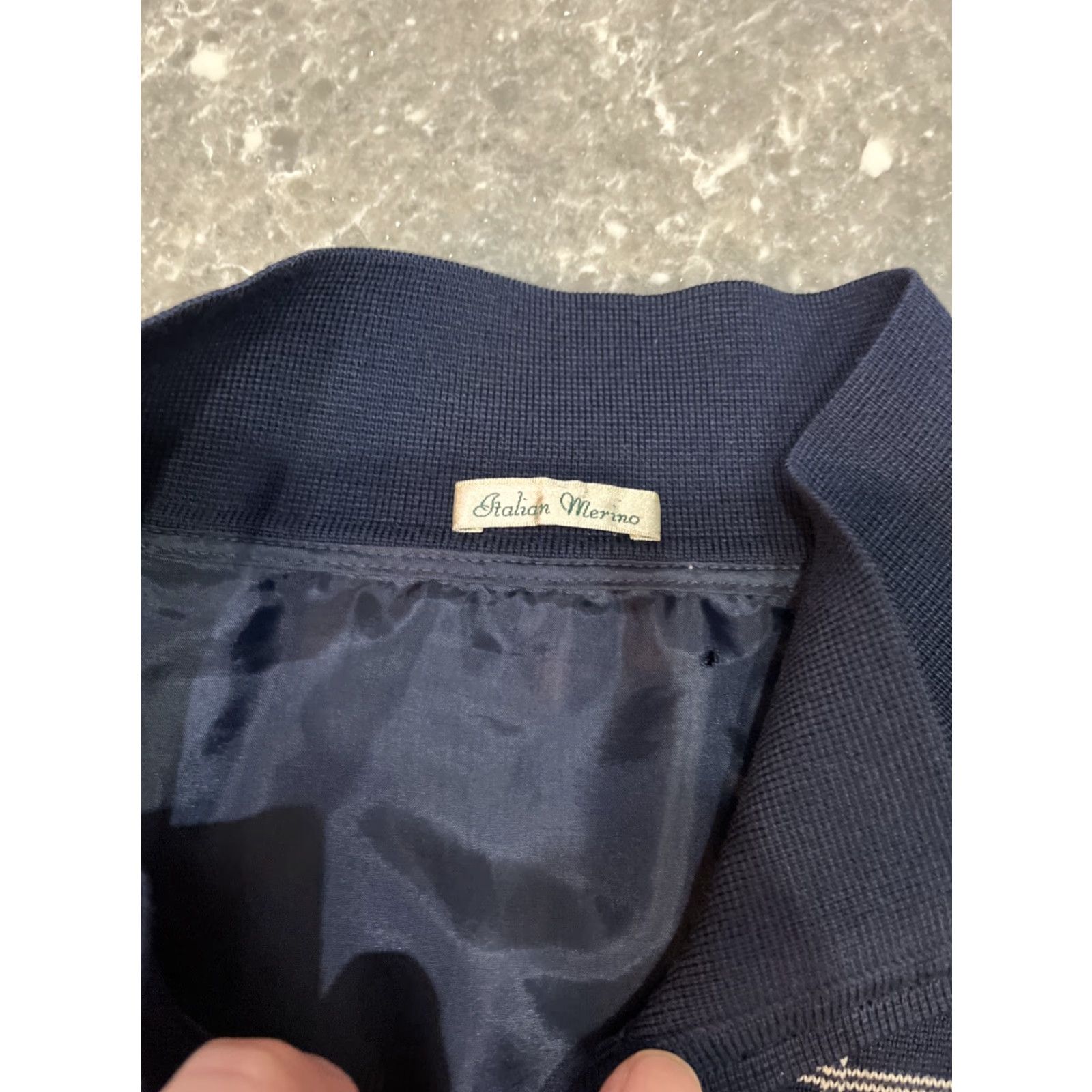 Vintage Fairway & Greene Sweater Vest Navy XL Men Vest Mock Neck 1/4 Zip Wool Lined Logo Embroidered Golf Size US XL / EU 56 / 4 - 3 Thumbnail