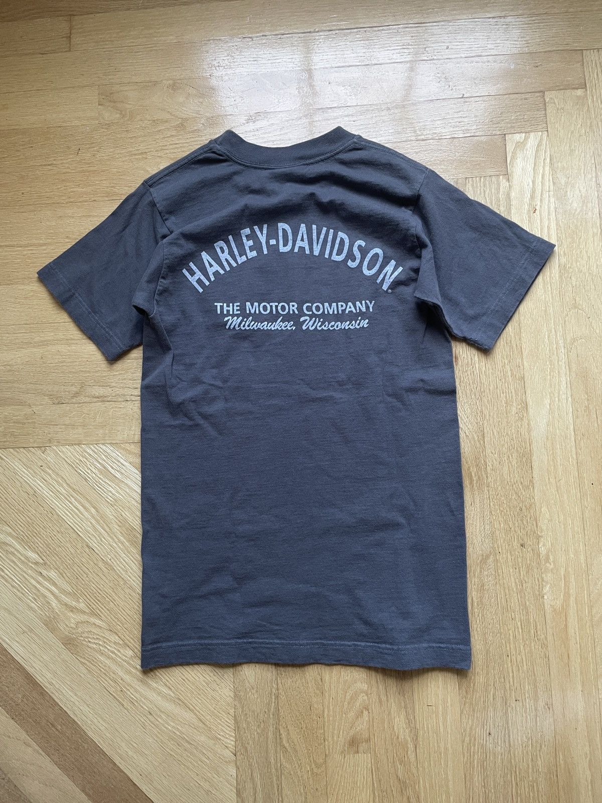 Harley Davidson VTG 90s Harley Davidson Made In USA Tee T-shirt Faded Black Size US S / EU 44-46 / 1 - 3 Thumbnail