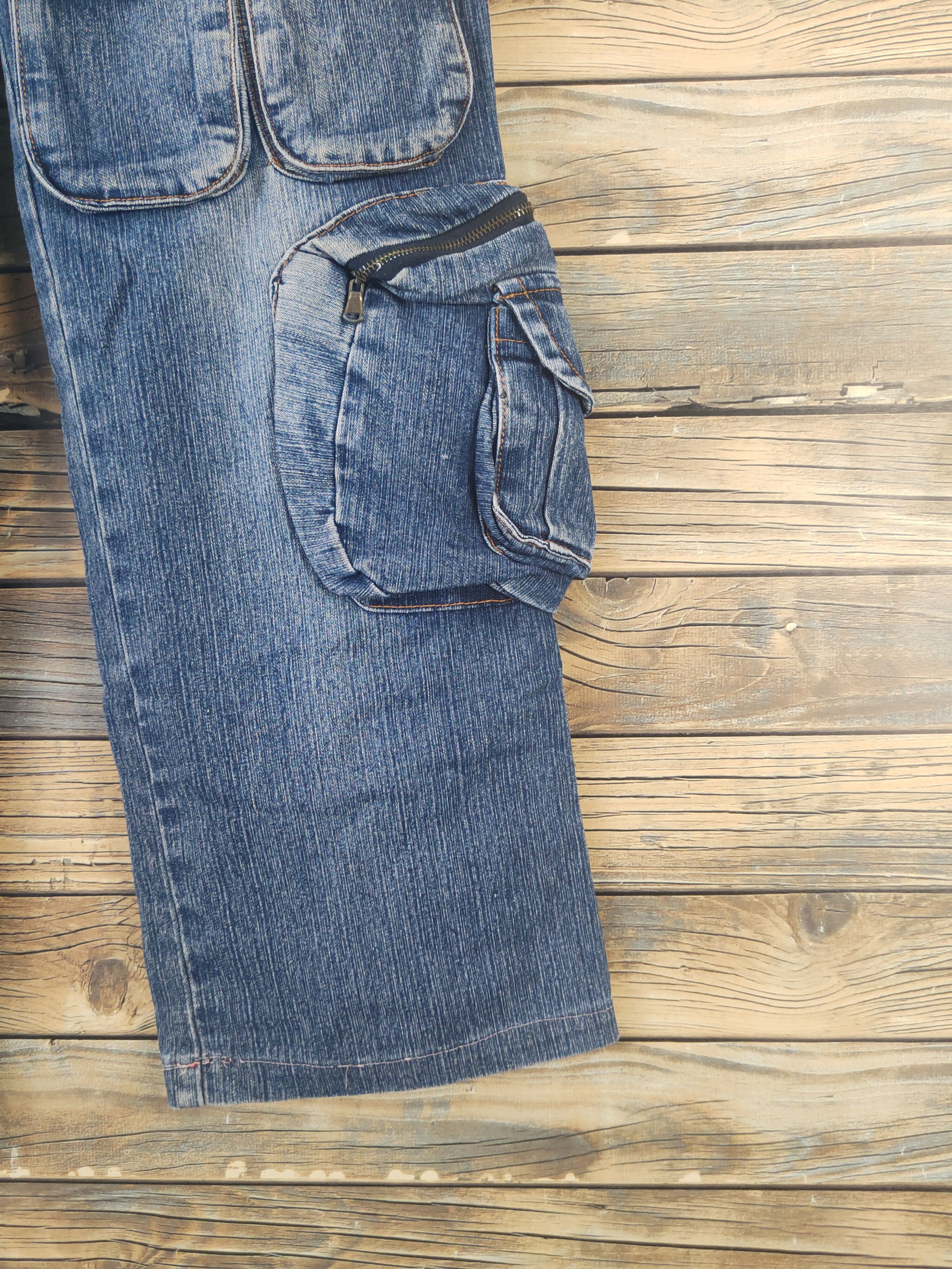 Japanese Brand DL Haphazard Blue Distressed Ripped Denim Jeans #2043 Size US 26 / EU 42 - 6 Thumbnail