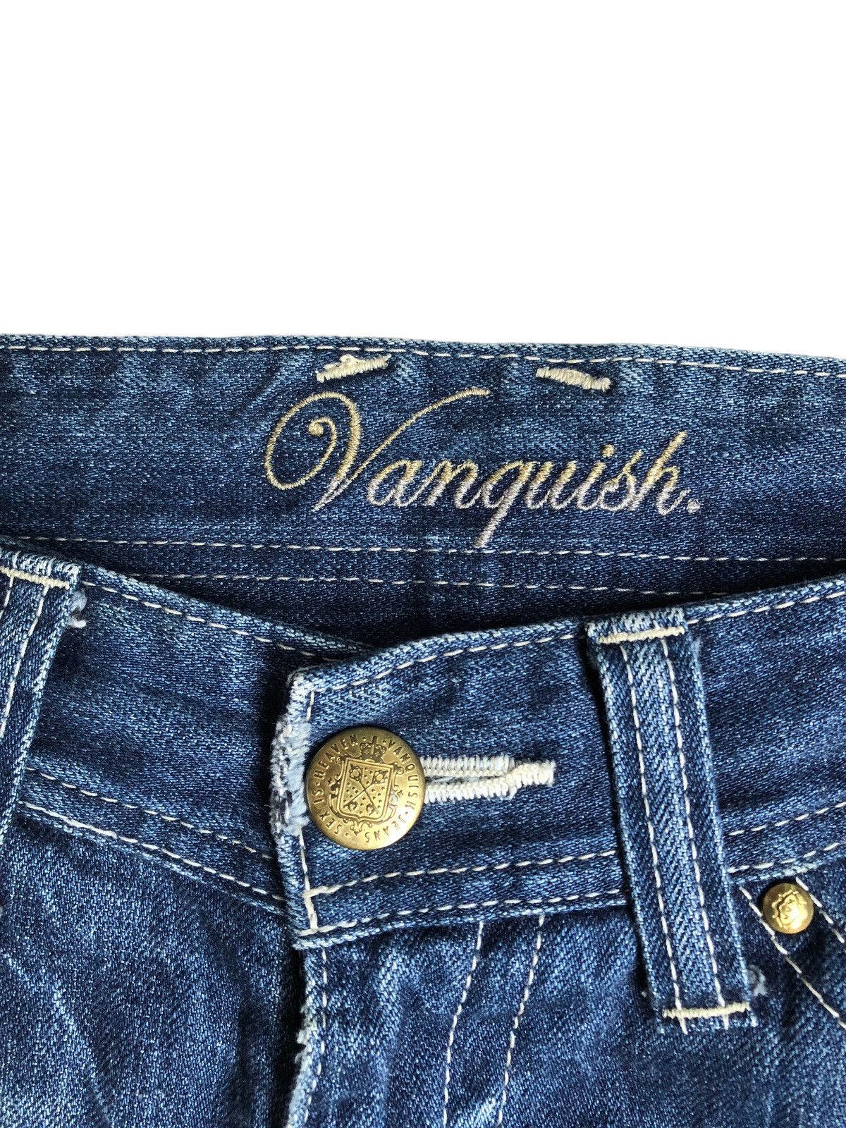 If Six Was Nine Vanquish studded distressed flared jeans Size US 31 - 13 Thumbnail