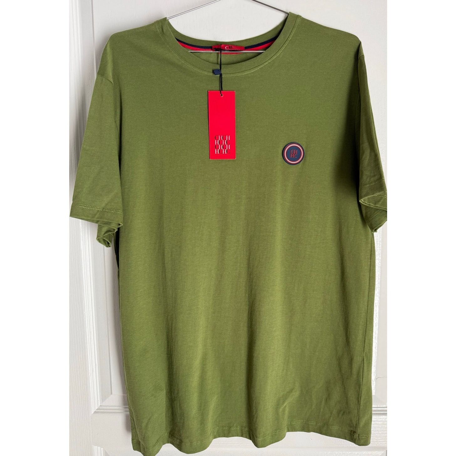 Carolina Herrera New Carolina Herrera Logo Cotton T-Shirt Green Mens Size L Size US L / EU 52-54 / 3 - 3 Thumbnail